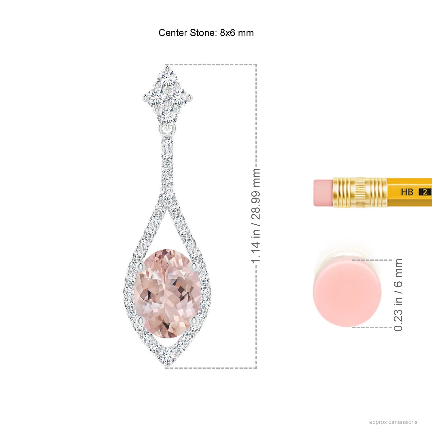 AA - Morganite / 2.75 CT / 14 KT White Gold