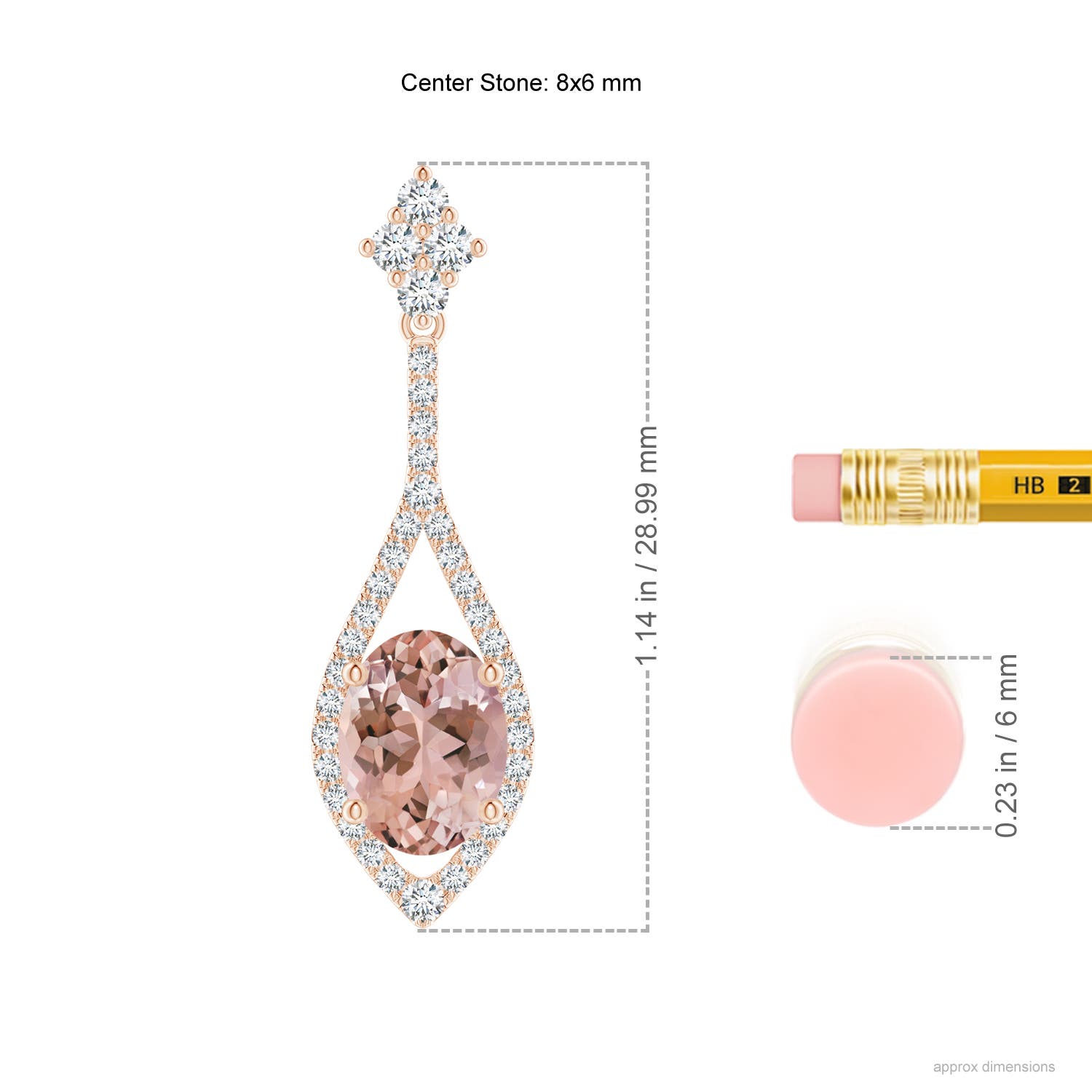 AAAA - Morganite / 2.75 CT / 14 KT Rose Gold