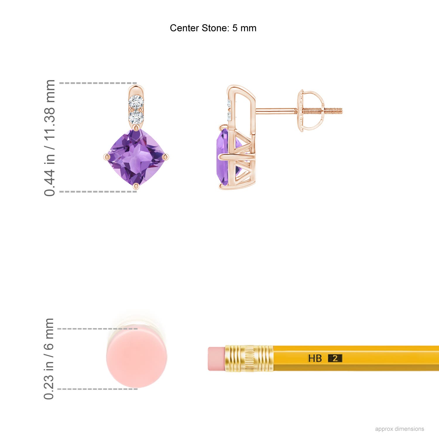 A - Amethyst / 1.26 CT / 14 KT Rose Gold