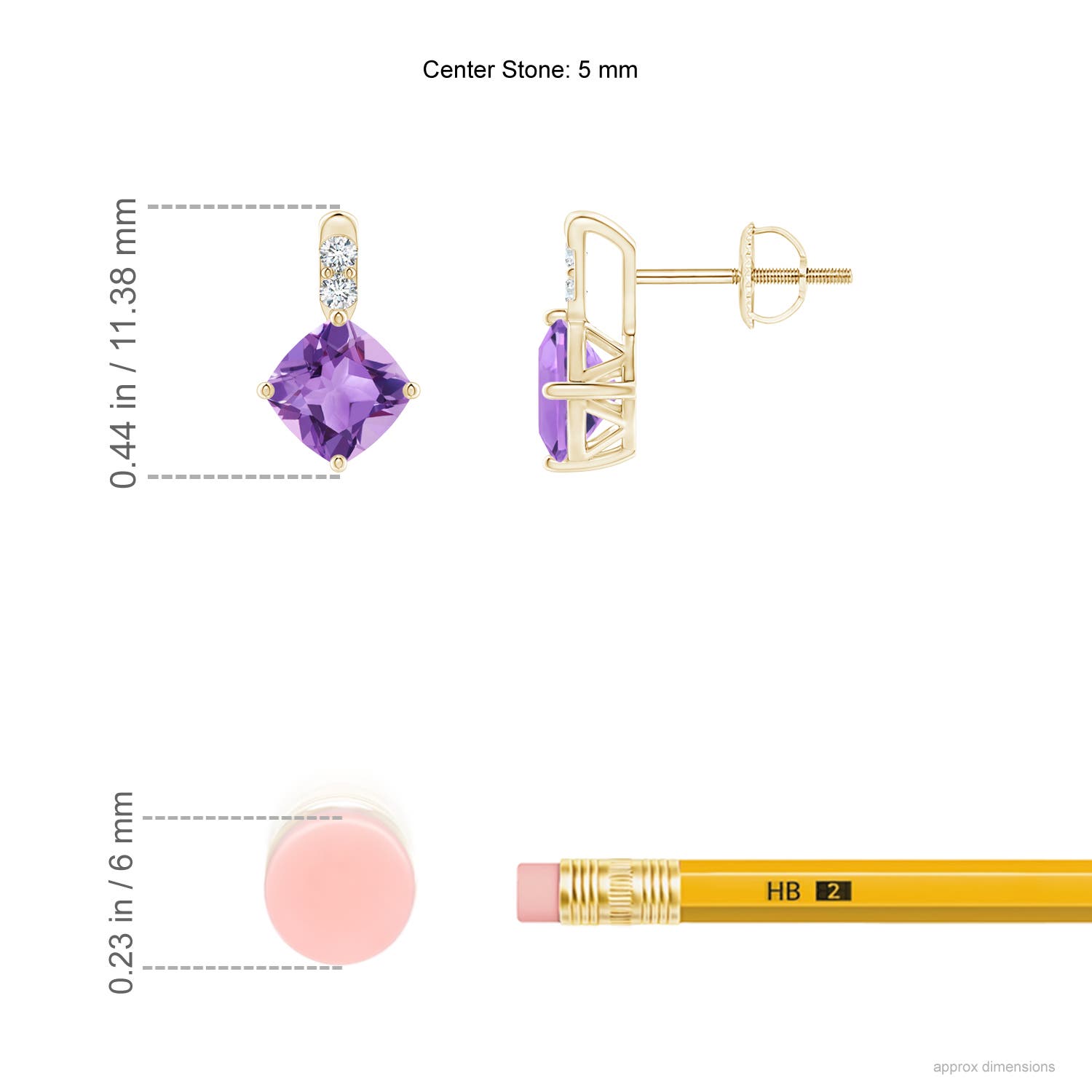 A - Amethyst / 1.26 CT / 14 KT Yellow Gold