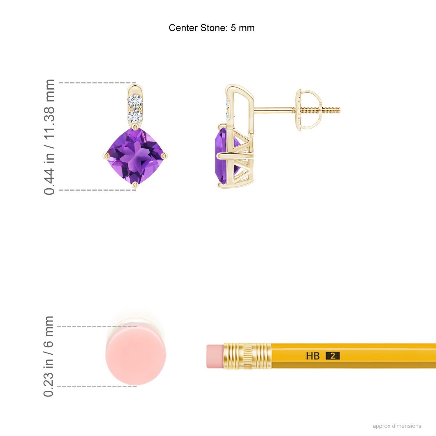 AAA - Amethyst / 1.26 CT / 14 KT Yellow Gold