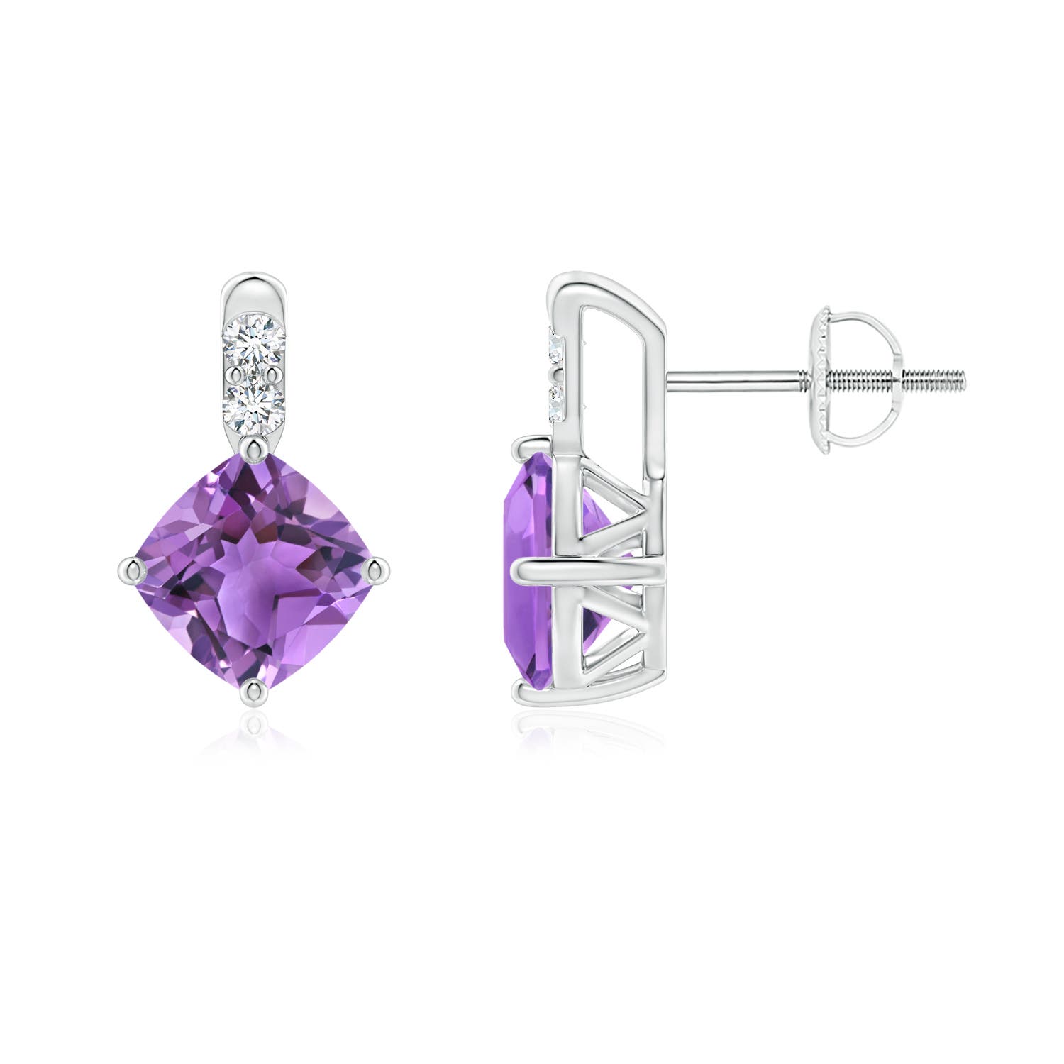 AA - Amethyst / 1.7 CT / 14 KT White Gold