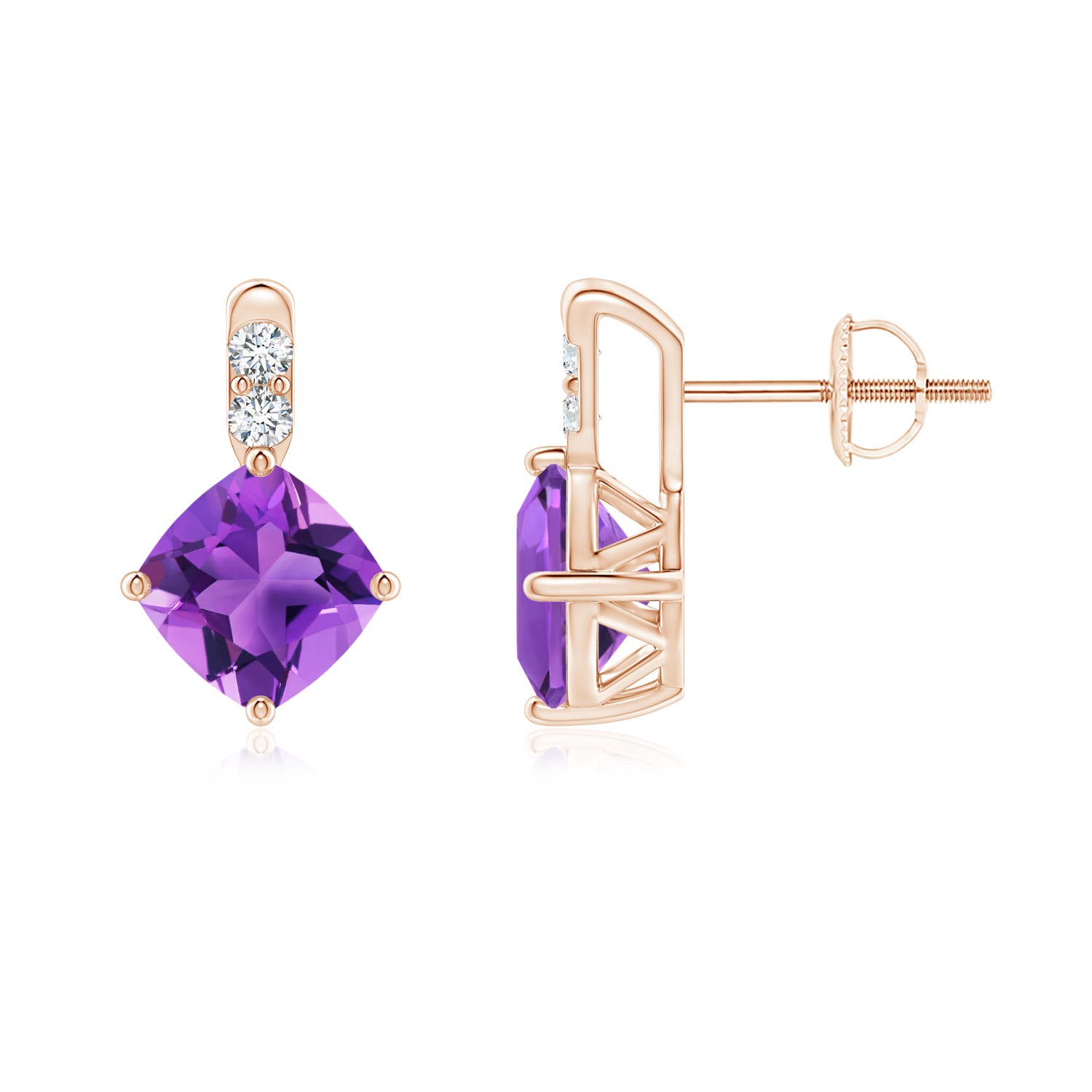 AAA - Amethyst / 1.7 CT / 14 KT Rose Gold