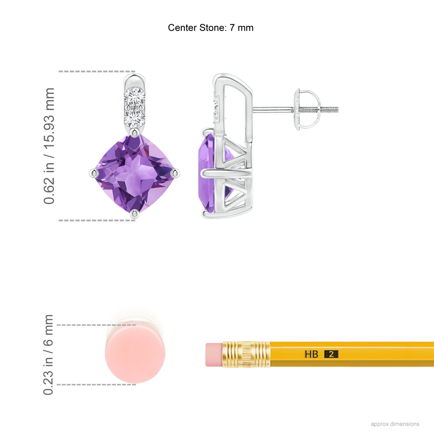 A - Amethyst / 2.86 CT / 14 KT White Gold