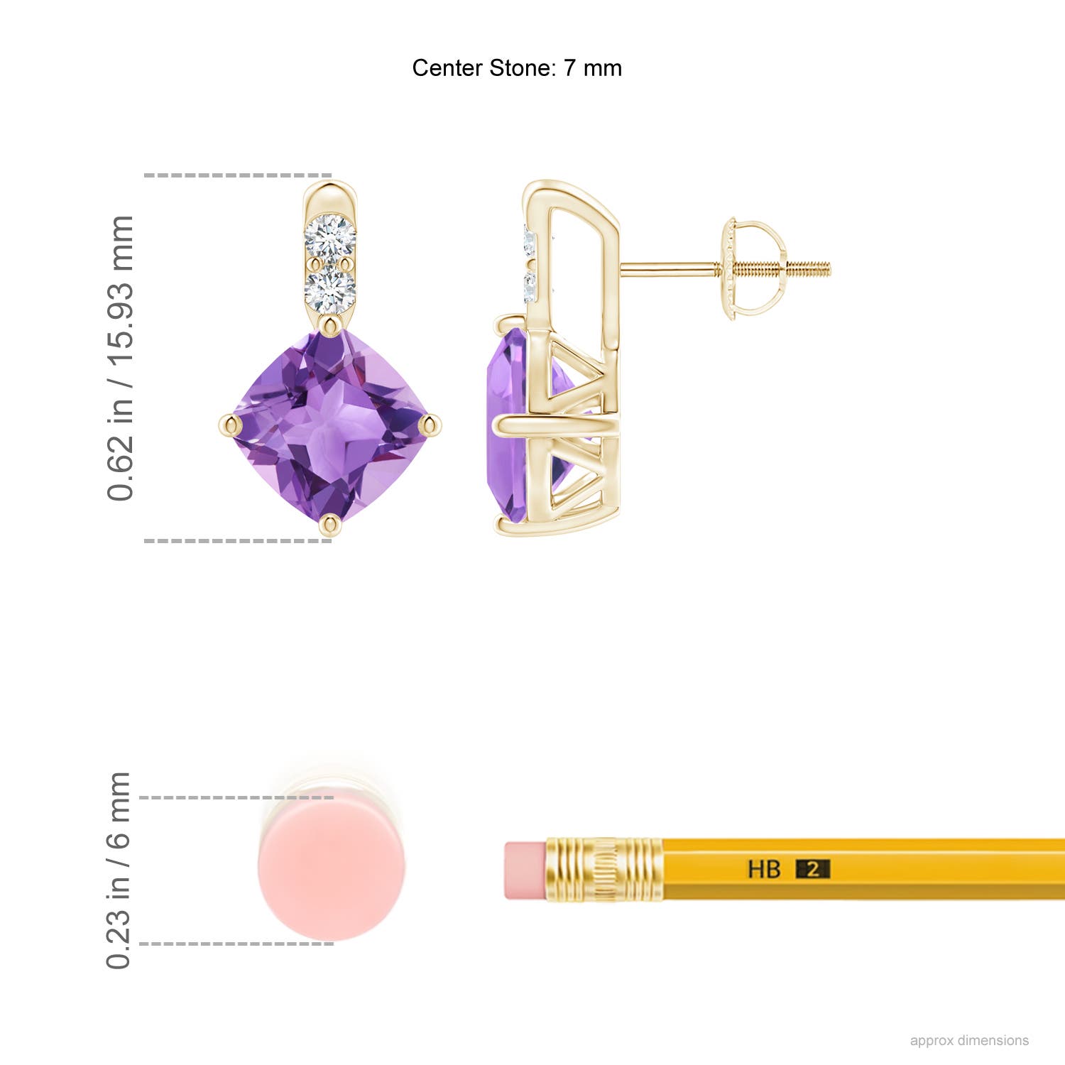 A - Amethyst / 2.86 CT / 14 KT Yellow Gold