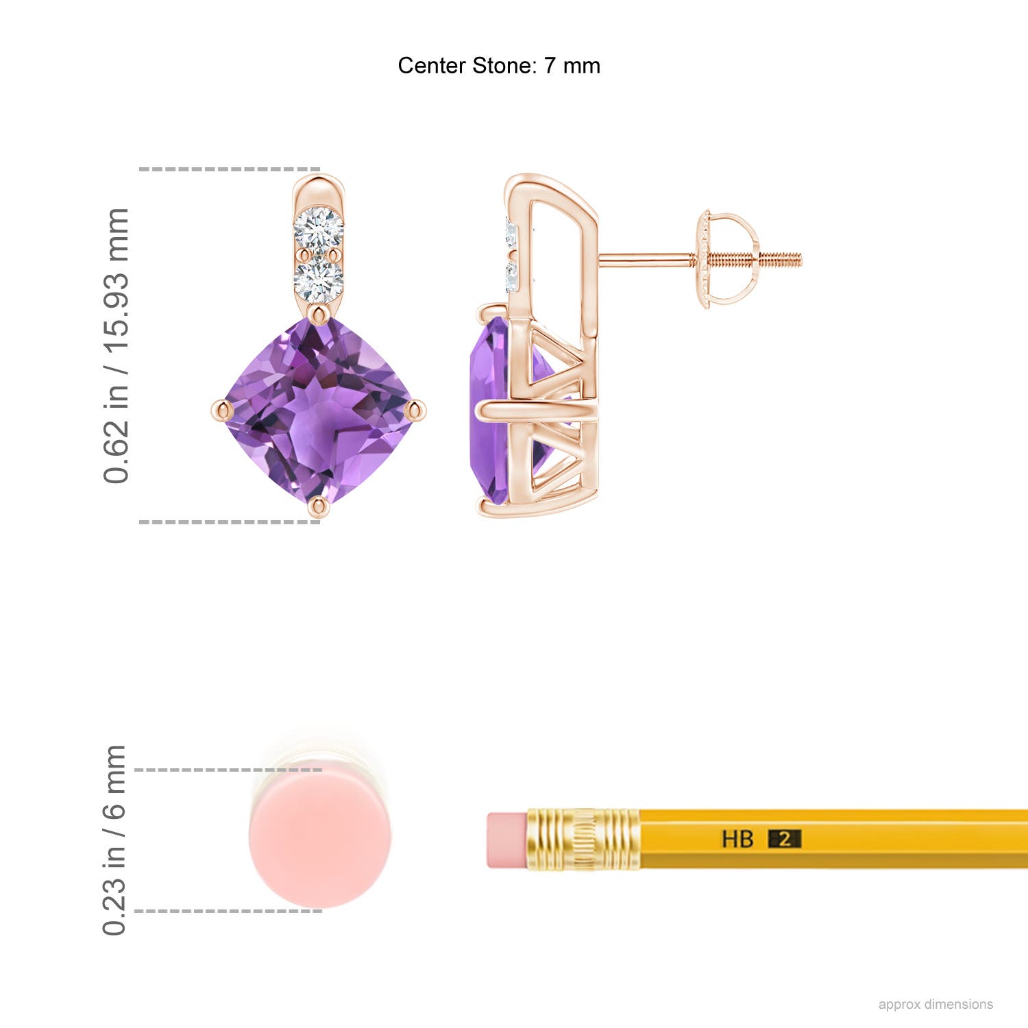 AA - Amethyst / 2.86 CT / 14 KT Rose Gold