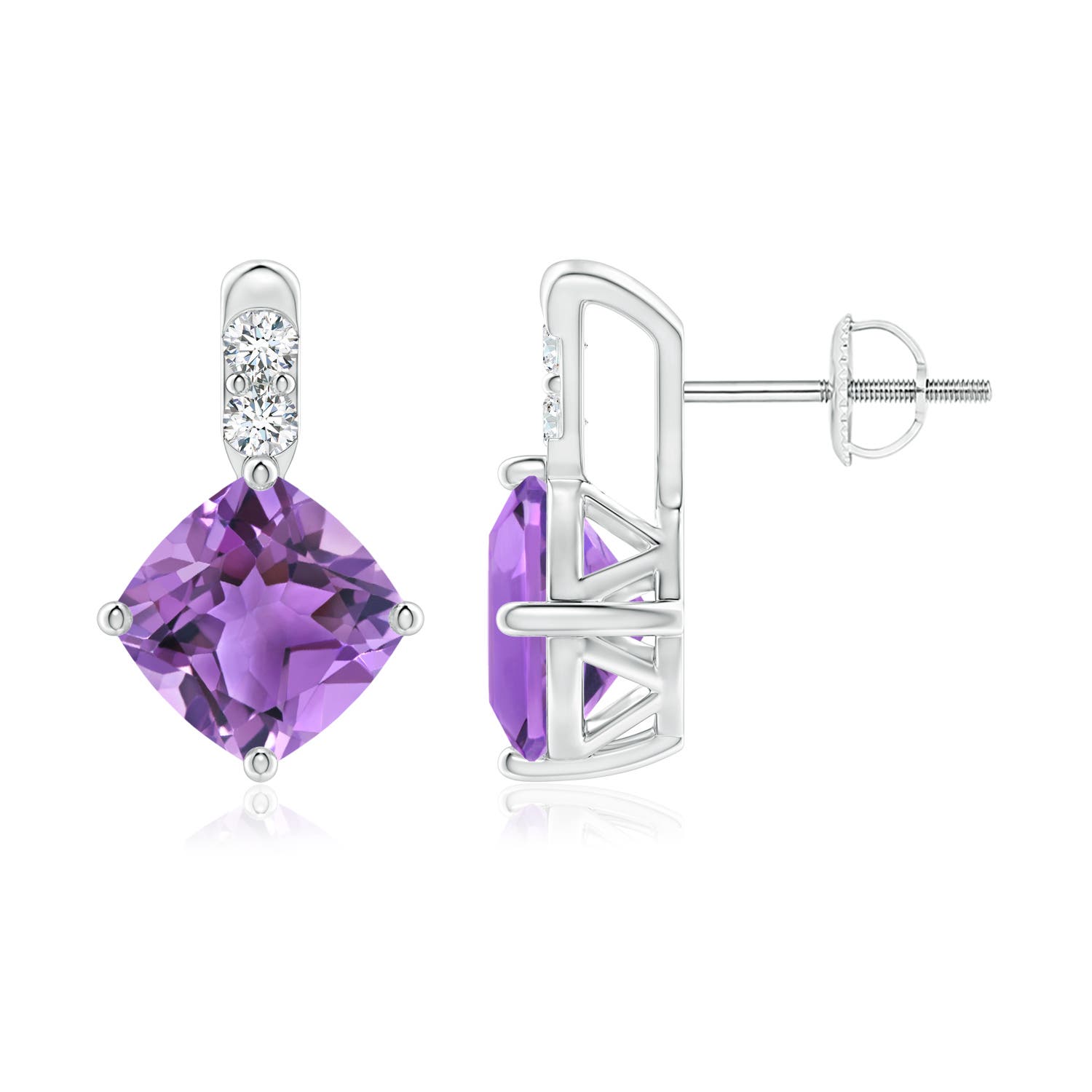 AA - Amethyst / 2.86 CT / 14 KT White Gold