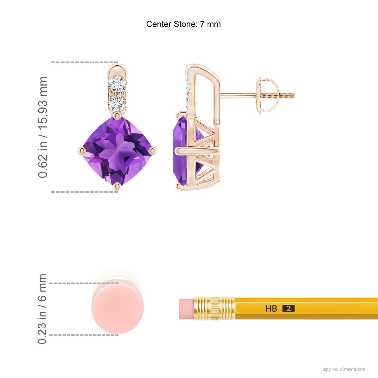 AAA - Amethyst / 2.86 CT / 14 KT Rose Gold