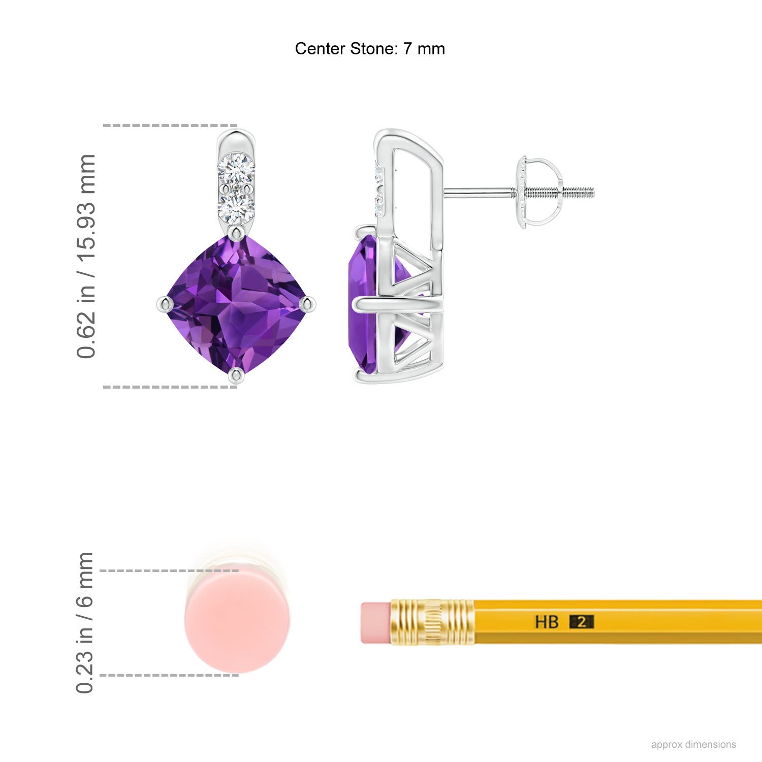 AAAA - Amethyst / 2.86 CT / 14 KT White Gold