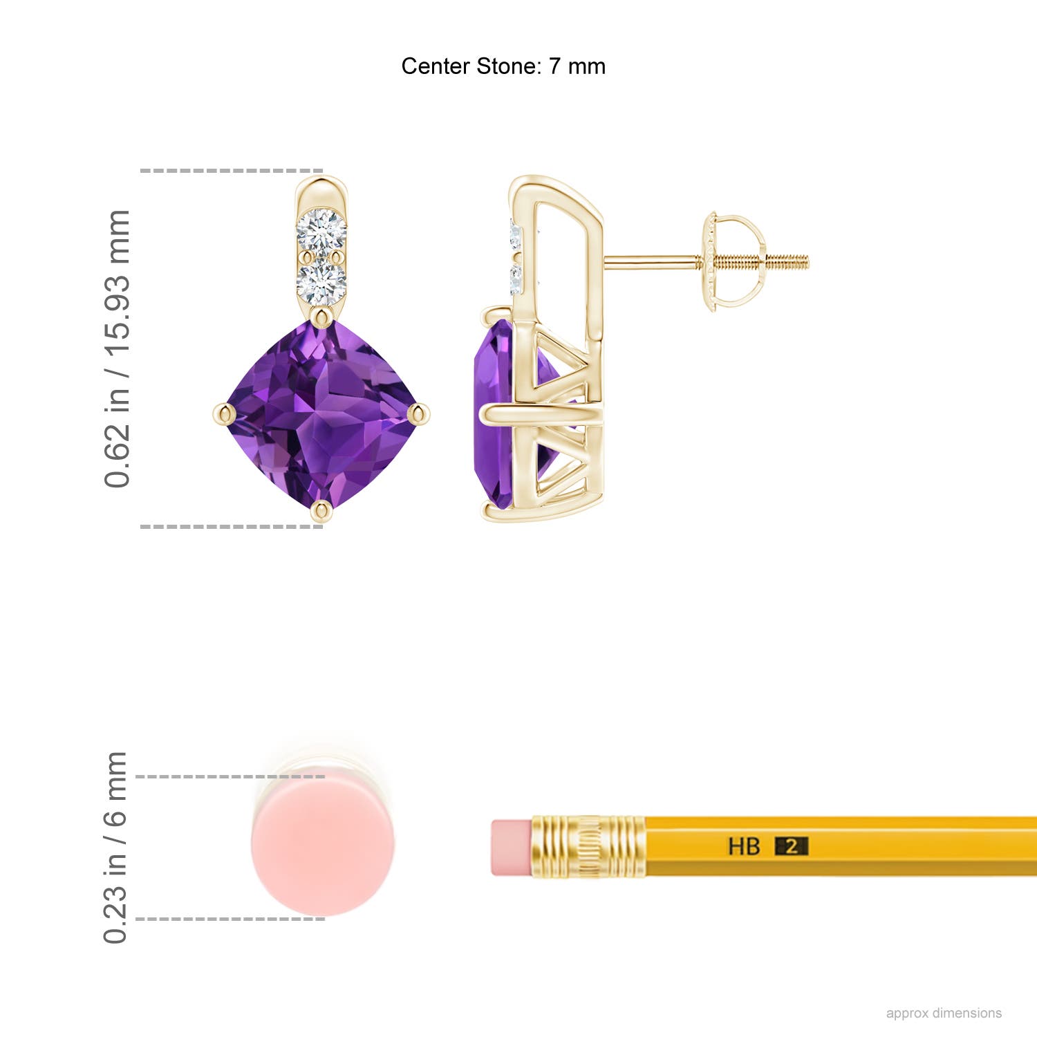 AAAA - Amethyst / 2.86 CT / 14 KT Yellow Gold