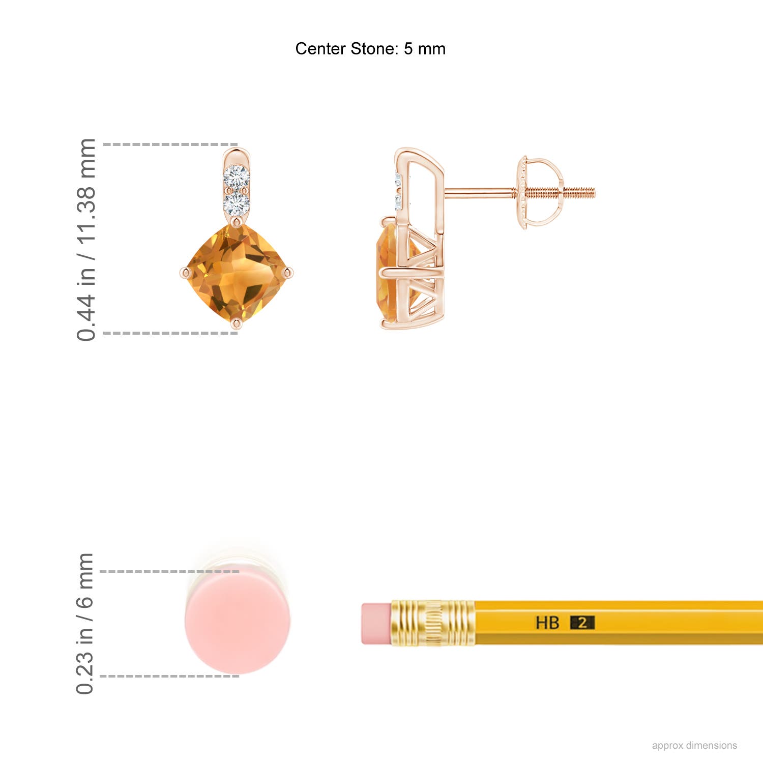 A - Citrine / 1.26 CT / 14 KT Rose Gold