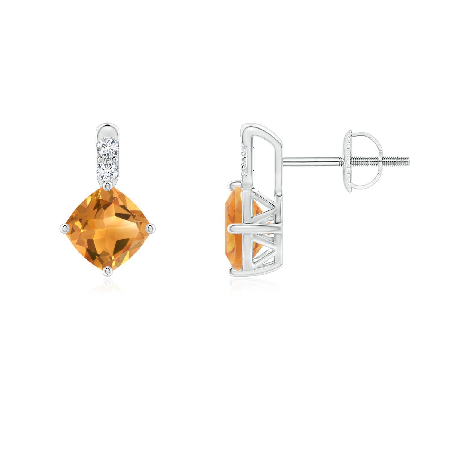 A - Citrine / 1.26 CT / 14 KT White Gold