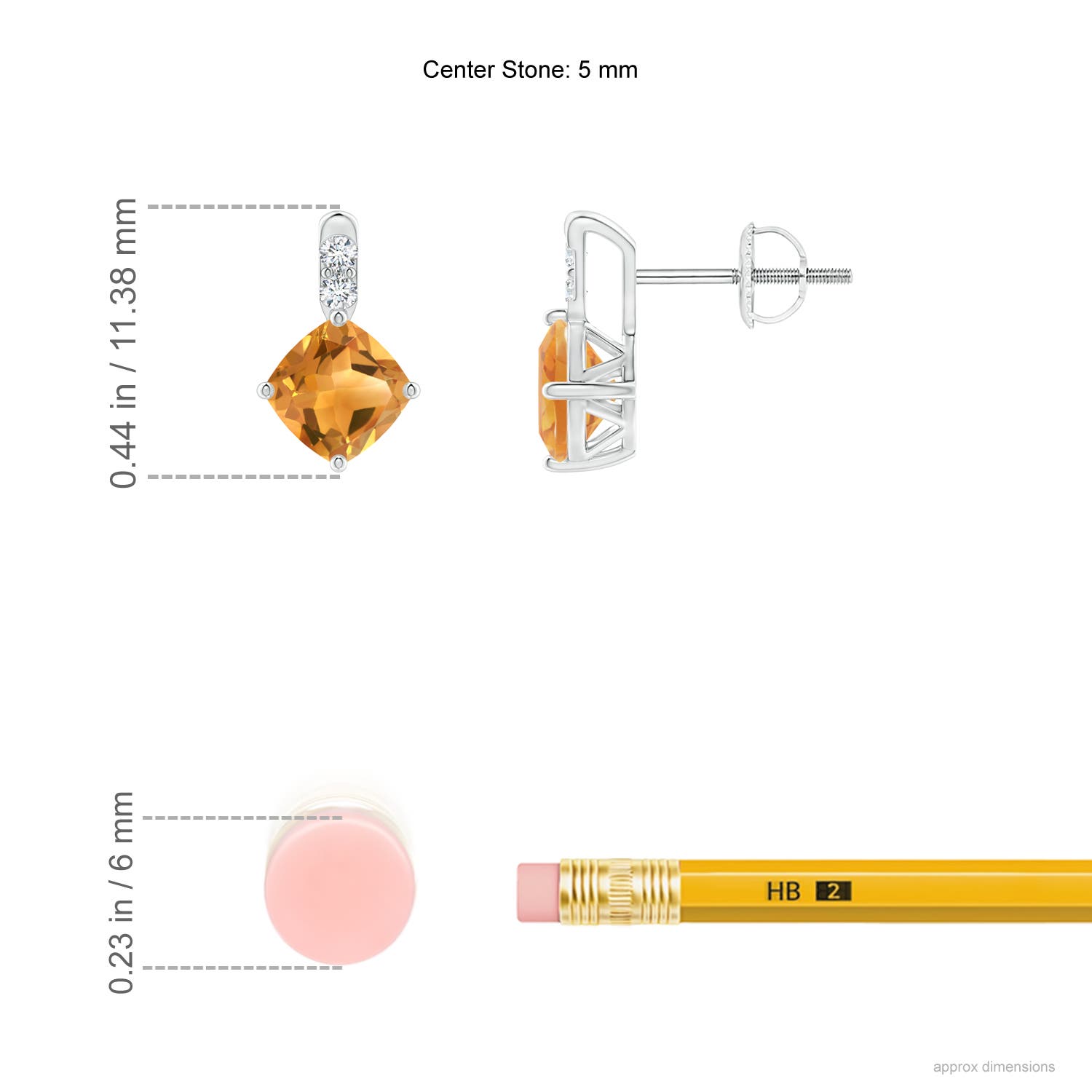 A - Citrine / 1.26 CT / 14 KT White Gold