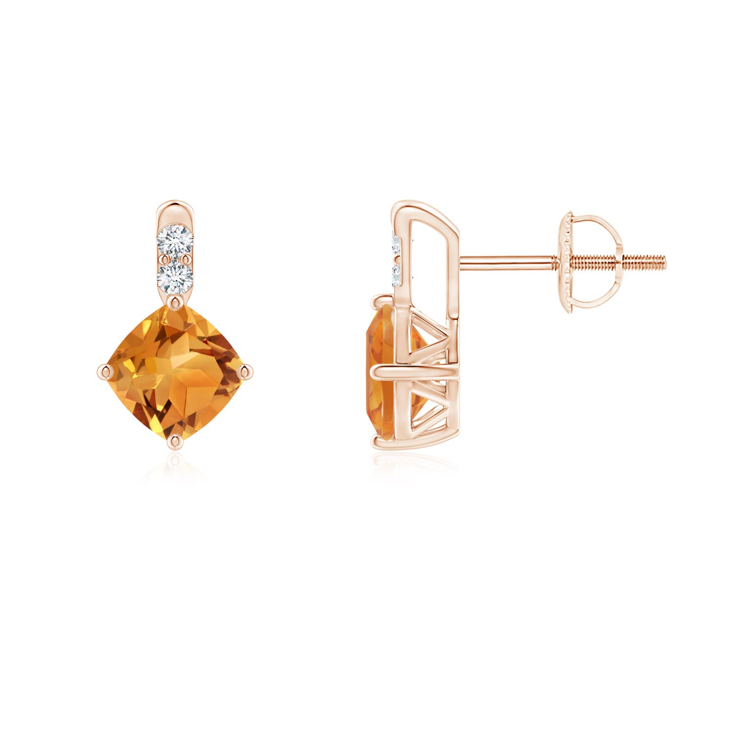 AA - Citrine / 1.26 CT / 14 KT Rose Gold