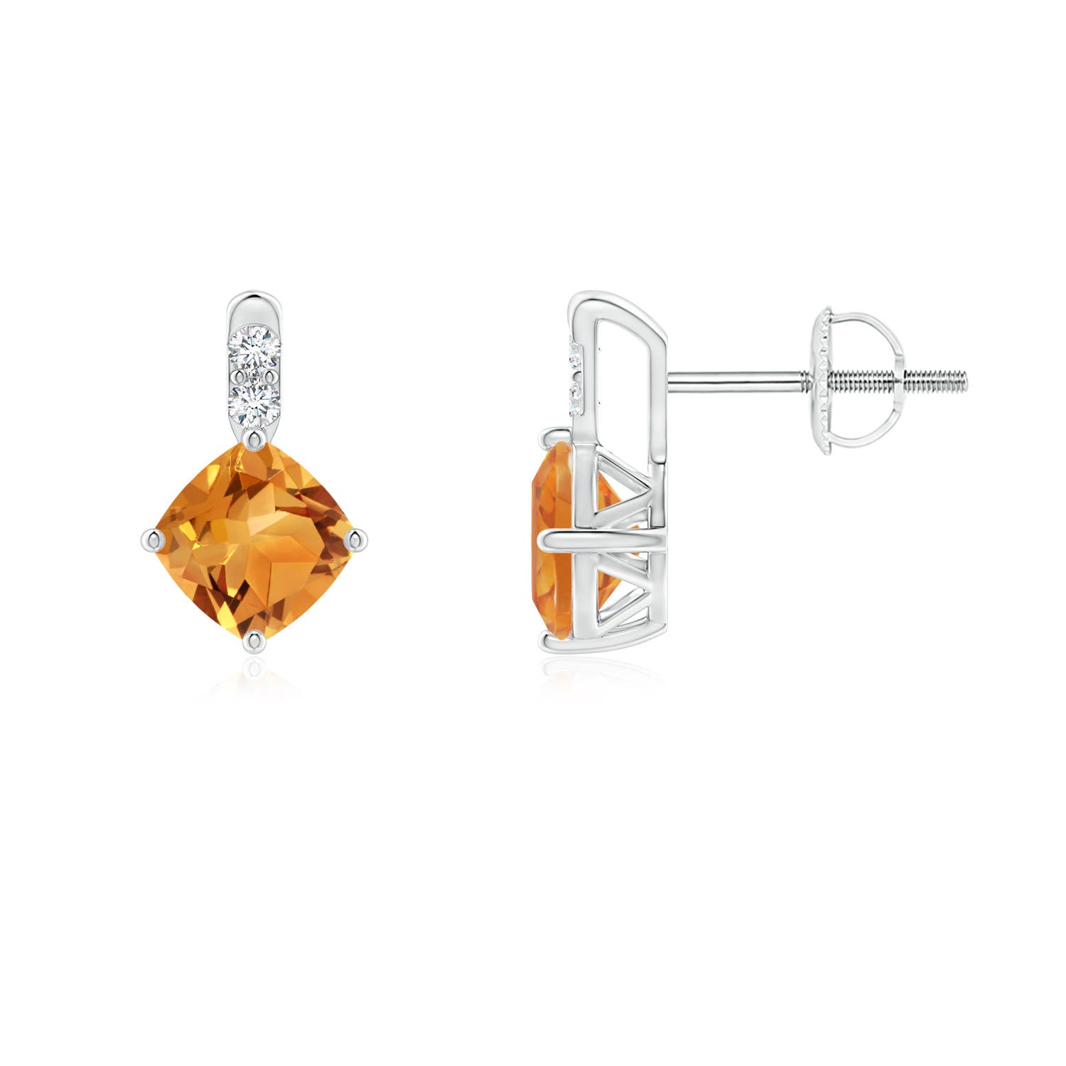 AA - Citrine / 1.26 CT / 14 KT White Gold