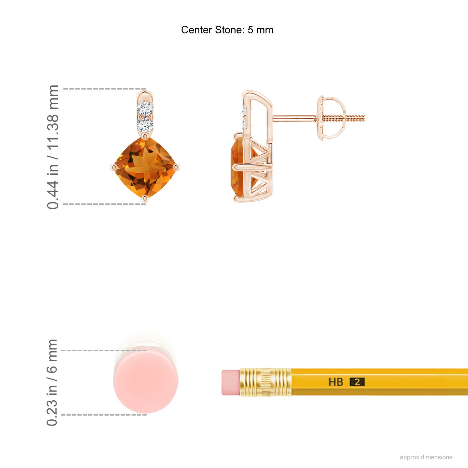 AAA - Citrine / 1.26 CT / 14 KT Rose Gold