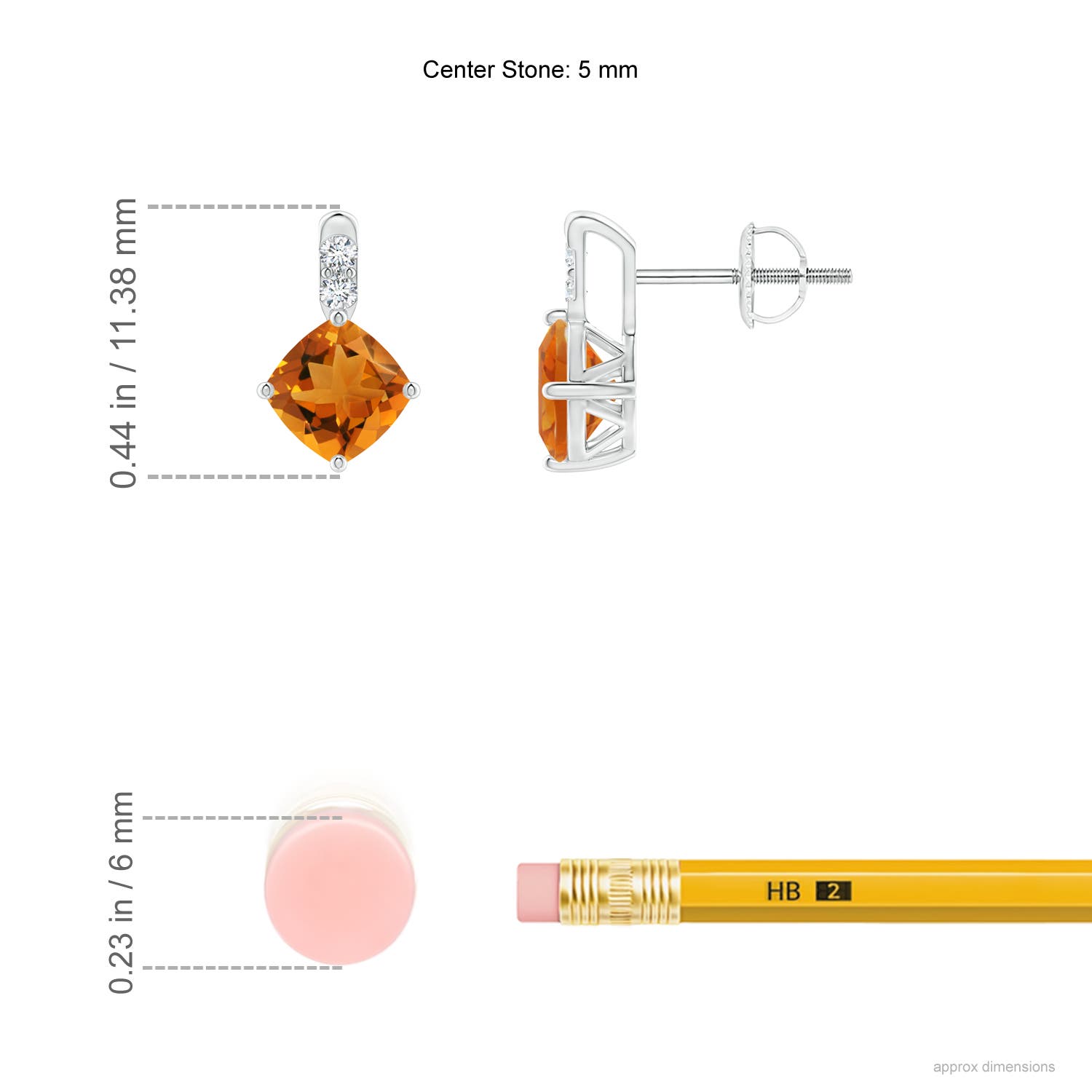 AAA - Citrine / 1.26 CT / 14 KT White Gold