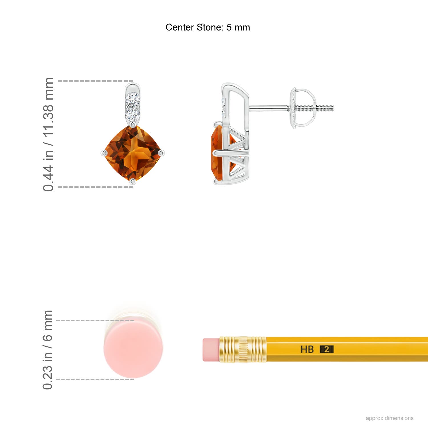 AAAA - Citrine / 1.26 CT / 14 KT White Gold