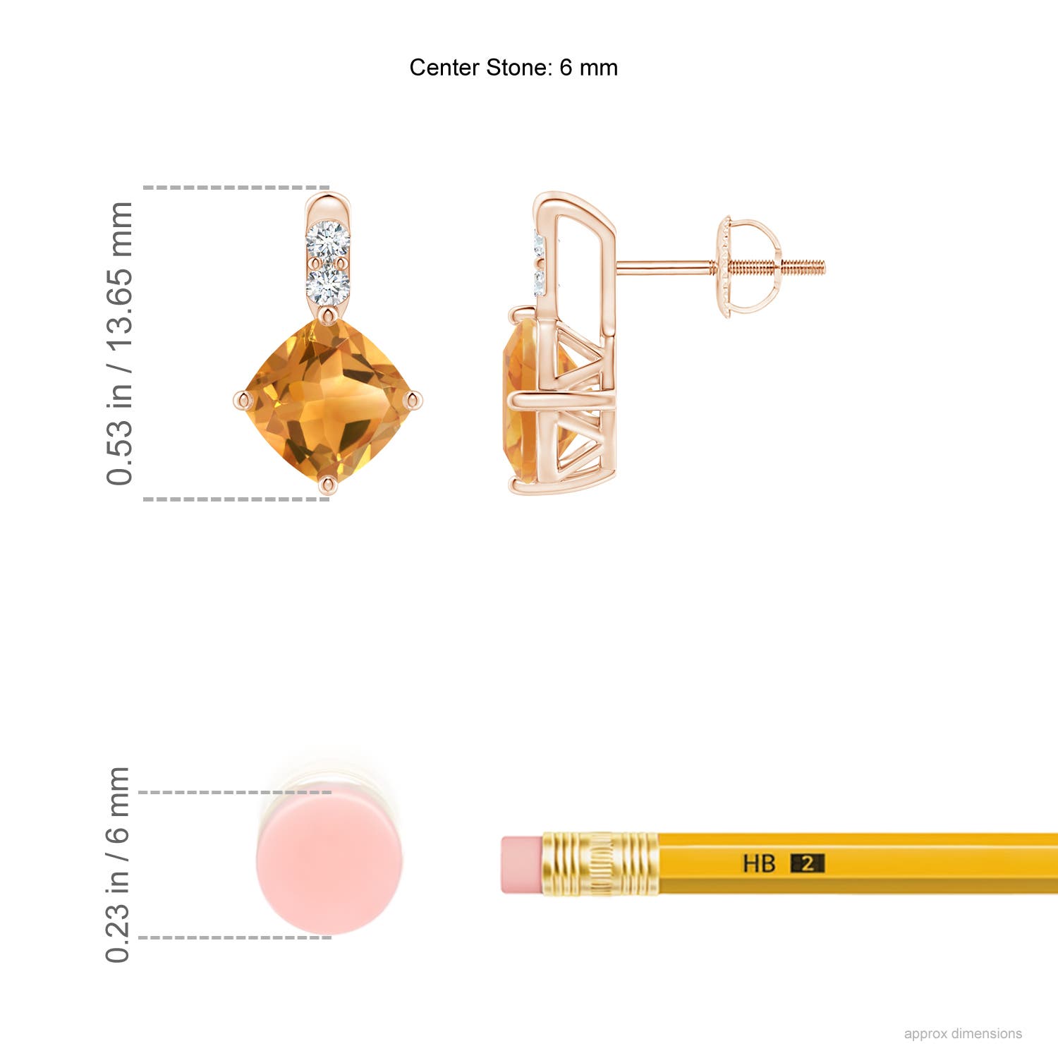 A - Citrine / 1.9 CT / 14 KT Rose Gold