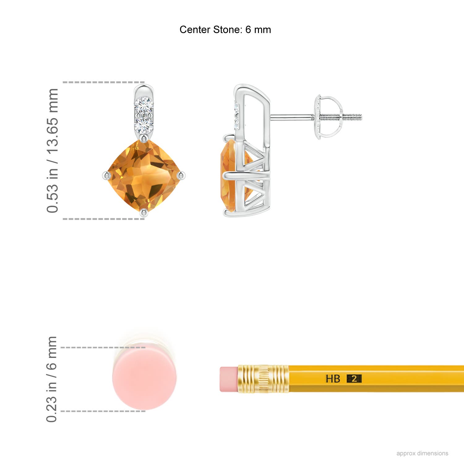 A - Citrine / 1.9 CT / 14 KT White Gold