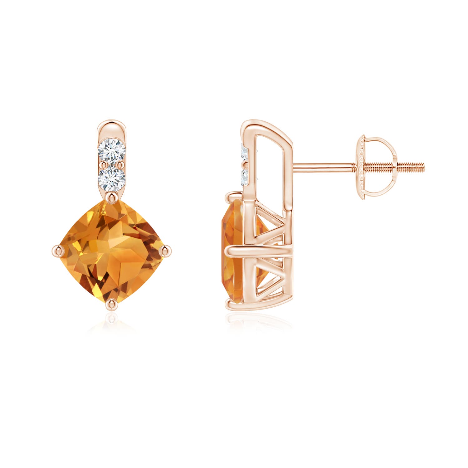 AA - Citrine / 1.9 CT / 14 KT Rose Gold