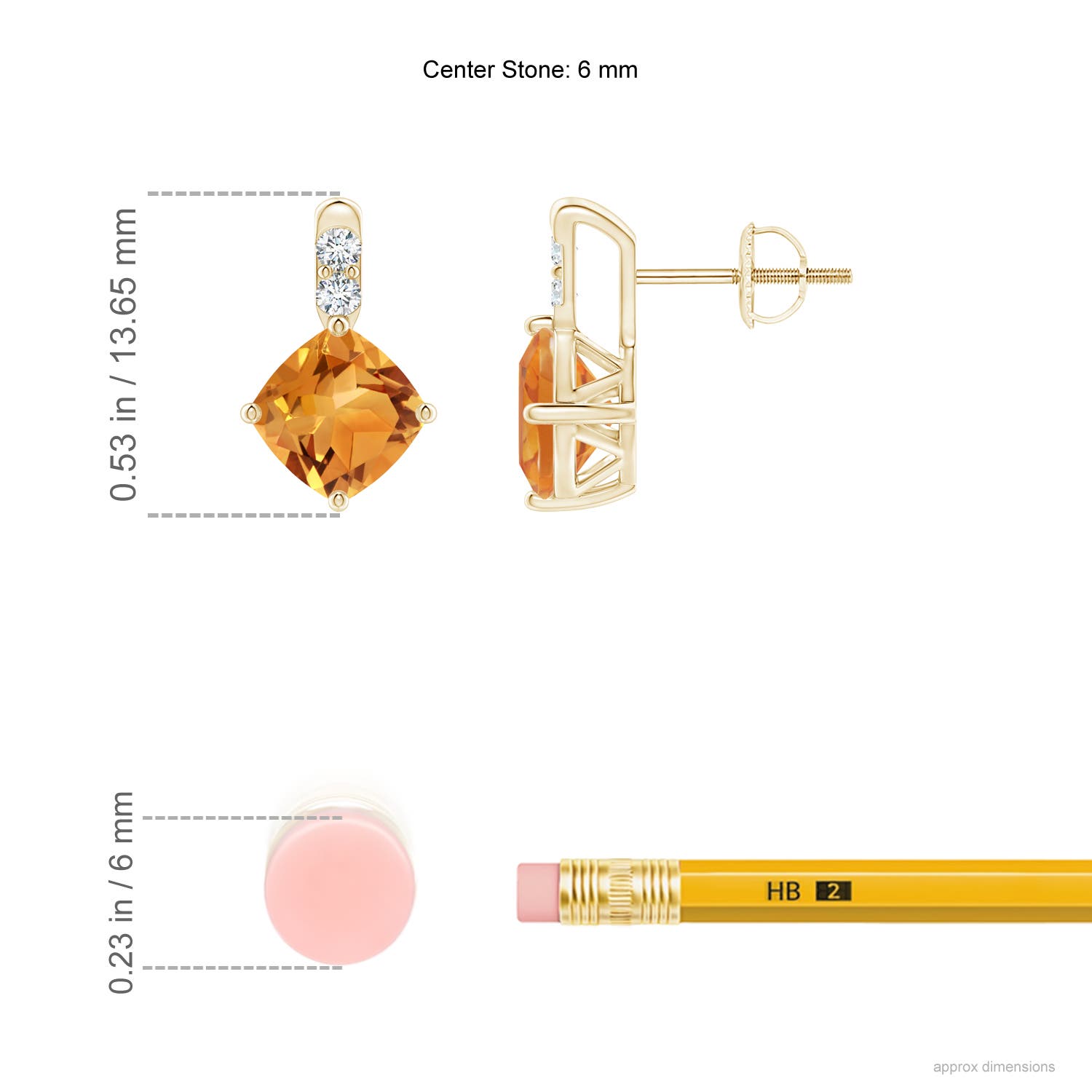 AA - Citrine / 1.9 CT / 14 KT Yellow Gold