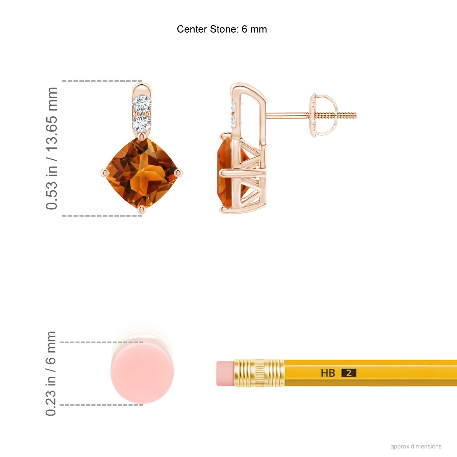 AAAA - Citrine / 1.9 CT / 14 KT Rose Gold