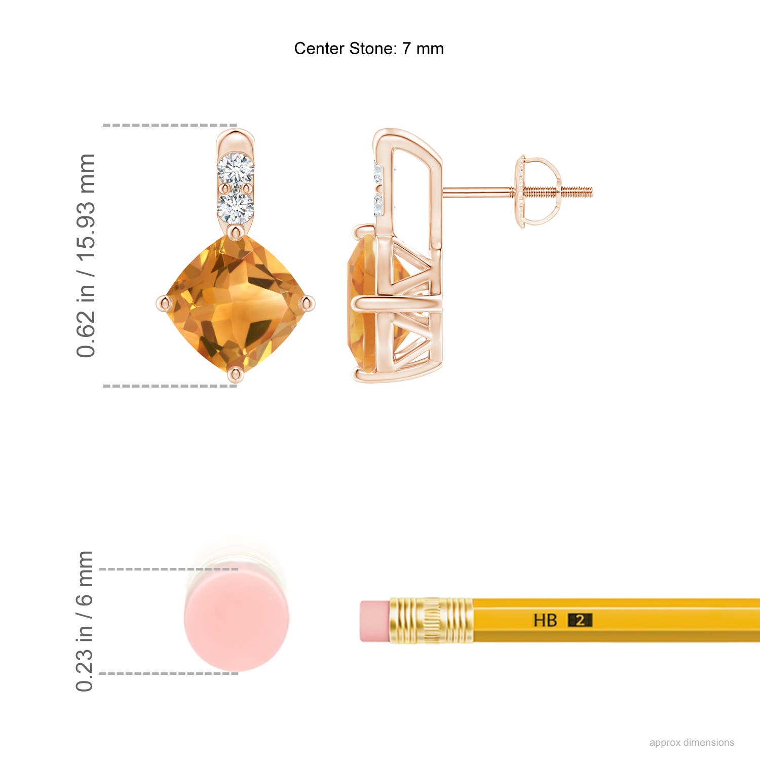 A - Citrine / 2.96 CT / 14 KT Rose Gold