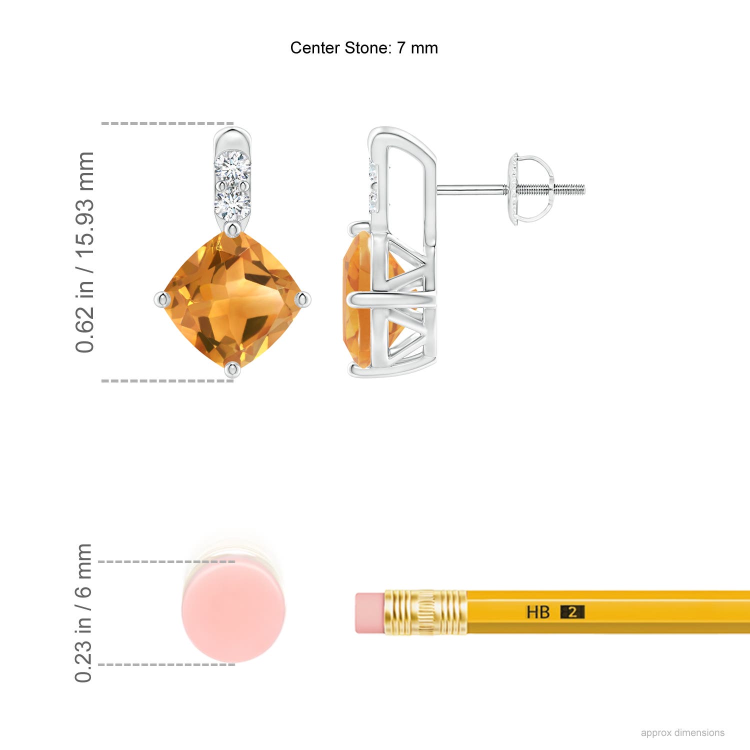 A - Citrine / 2.96 CT / 14 KT White Gold