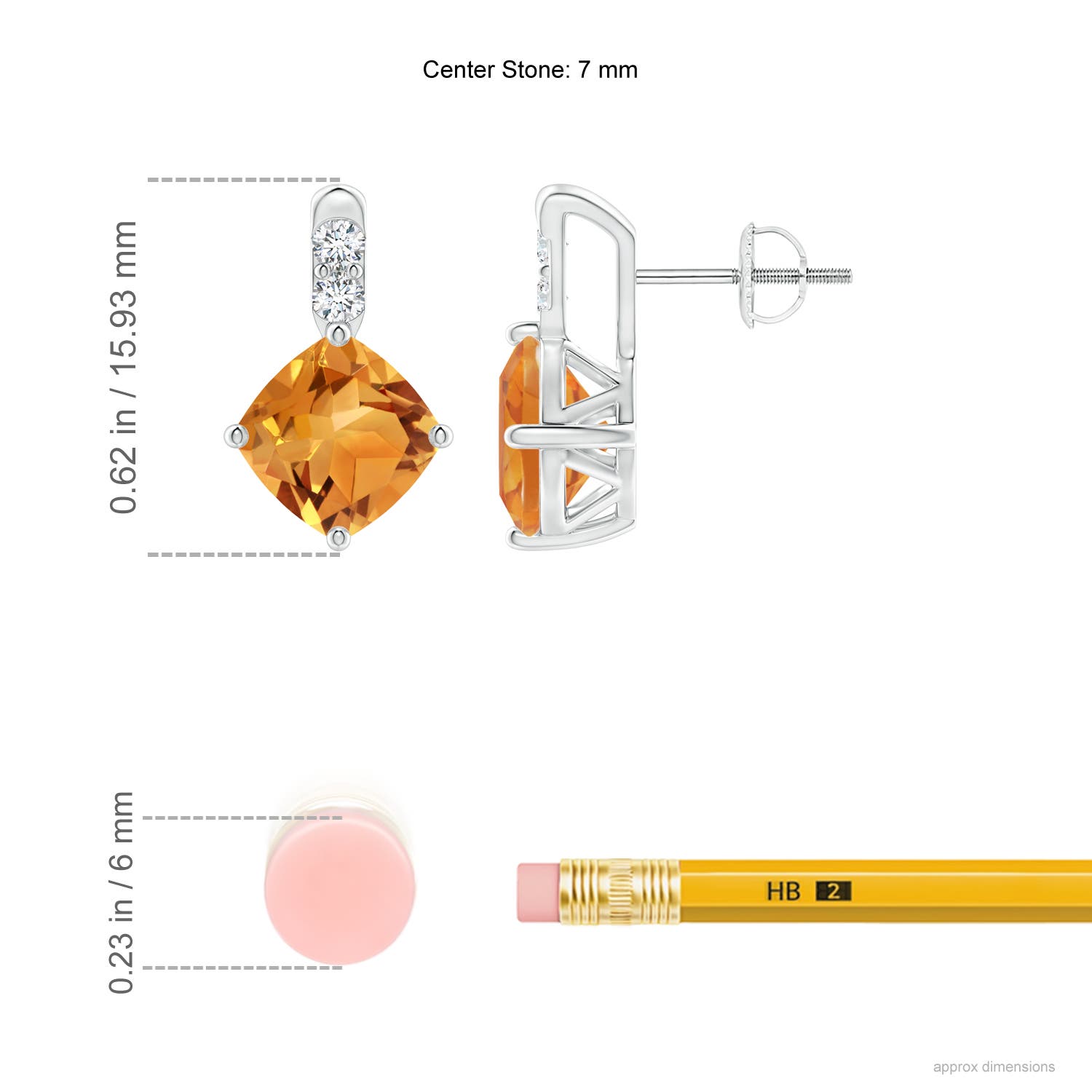 AA - Citrine / 2.96 CT / 14 KT White Gold