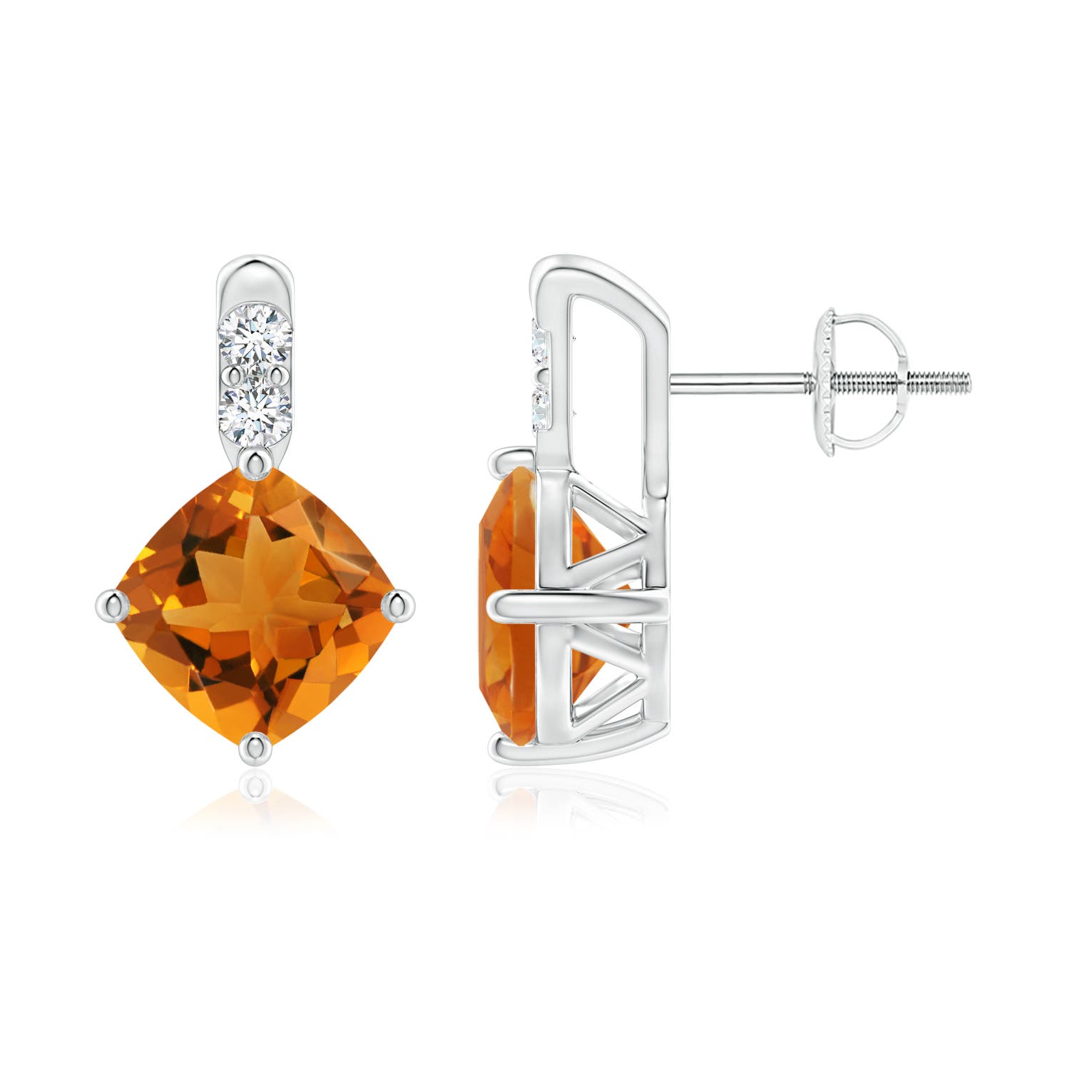 AAA - Citrine / 2.96 CT / 14 KT White Gold