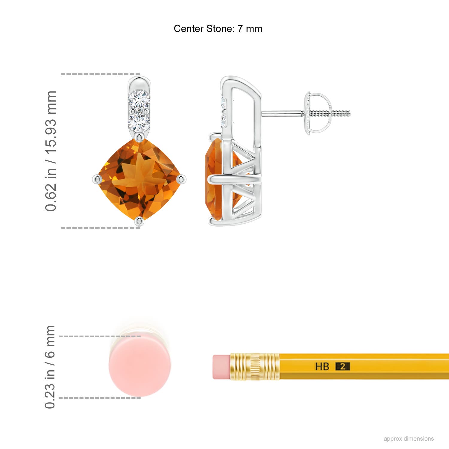 AAA - Citrine / 2.96 CT / 14 KT White Gold