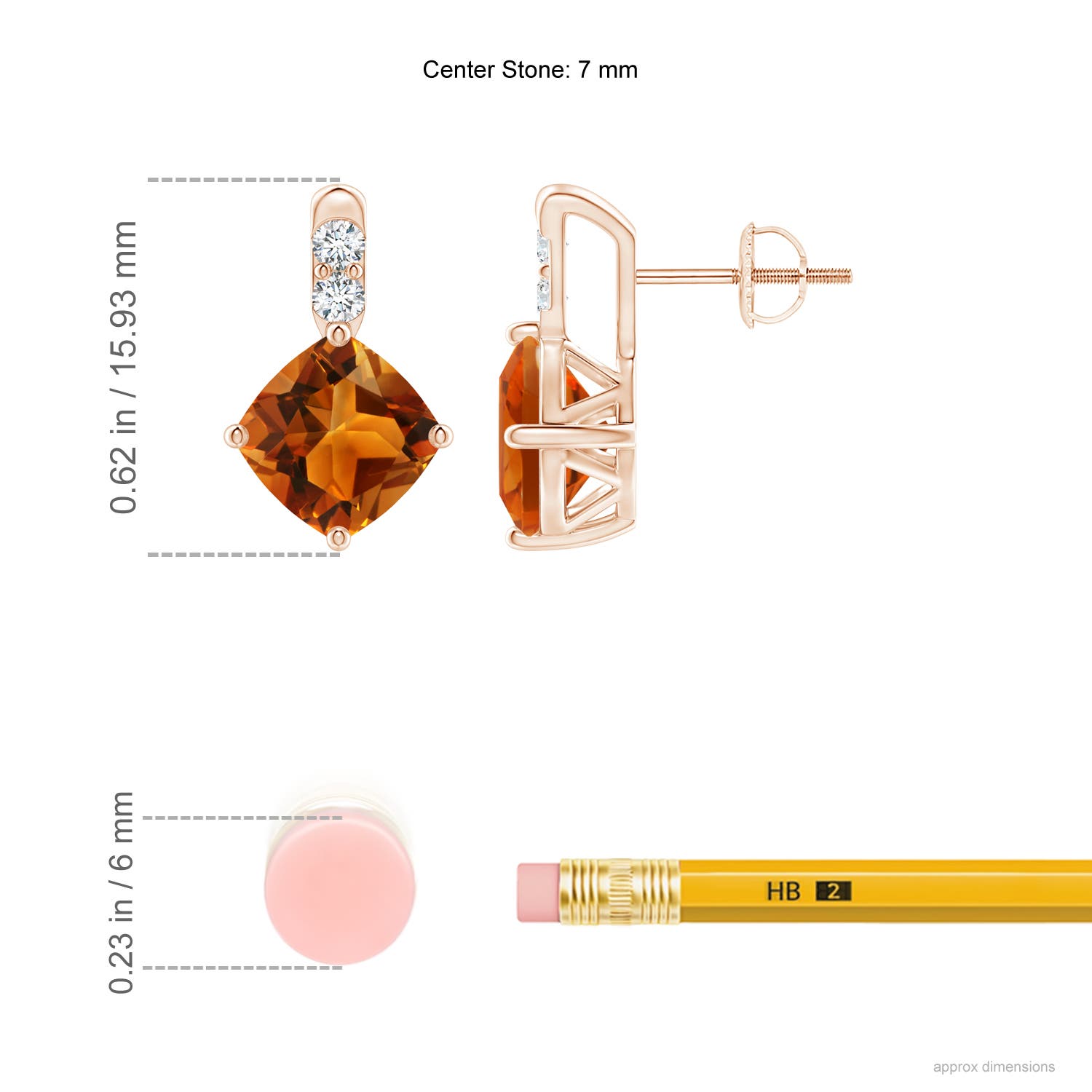 AAAA - Citrine / 2.96 CT / 14 KT Rose Gold