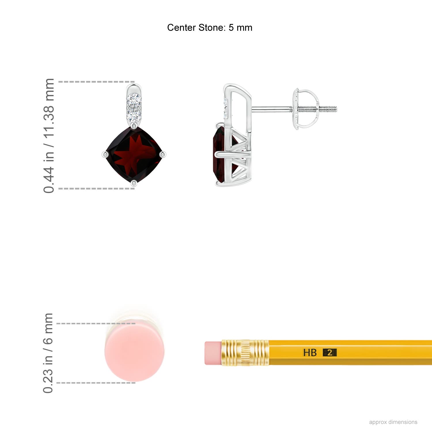 A - Garnet / 1.66 CT / 14 KT White Gold