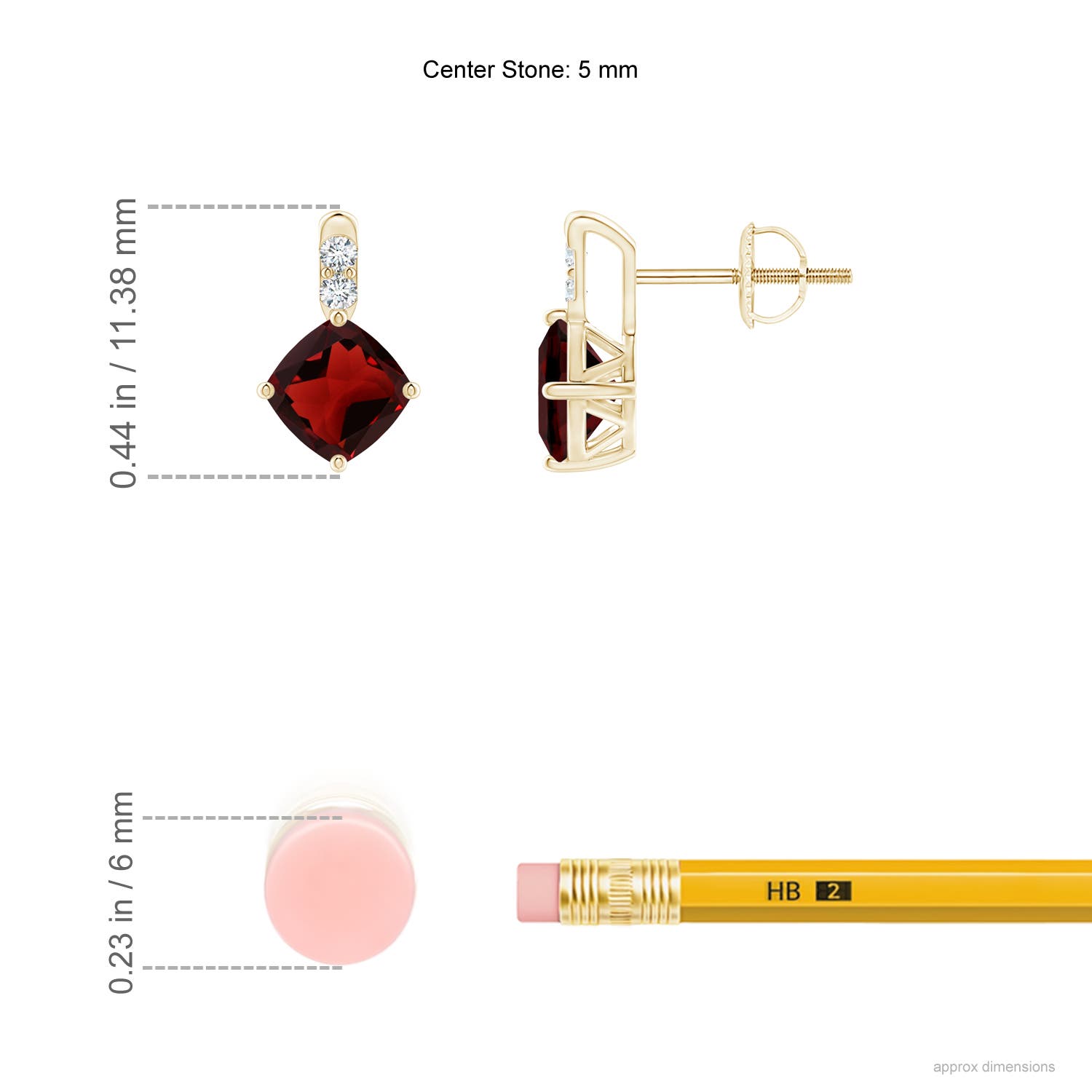 AAA - Garnet / 1.66 CT / 14 KT Yellow Gold