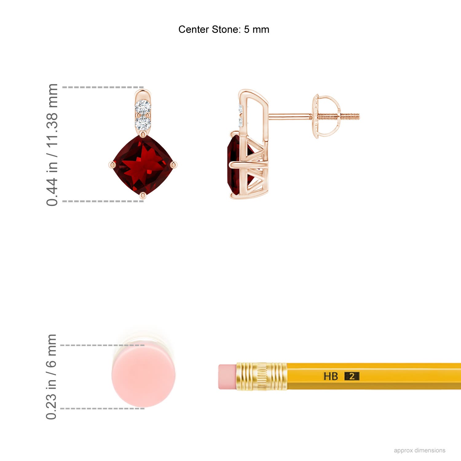 AAAA - Garnet / 1.66 CT / 14 KT Rose Gold