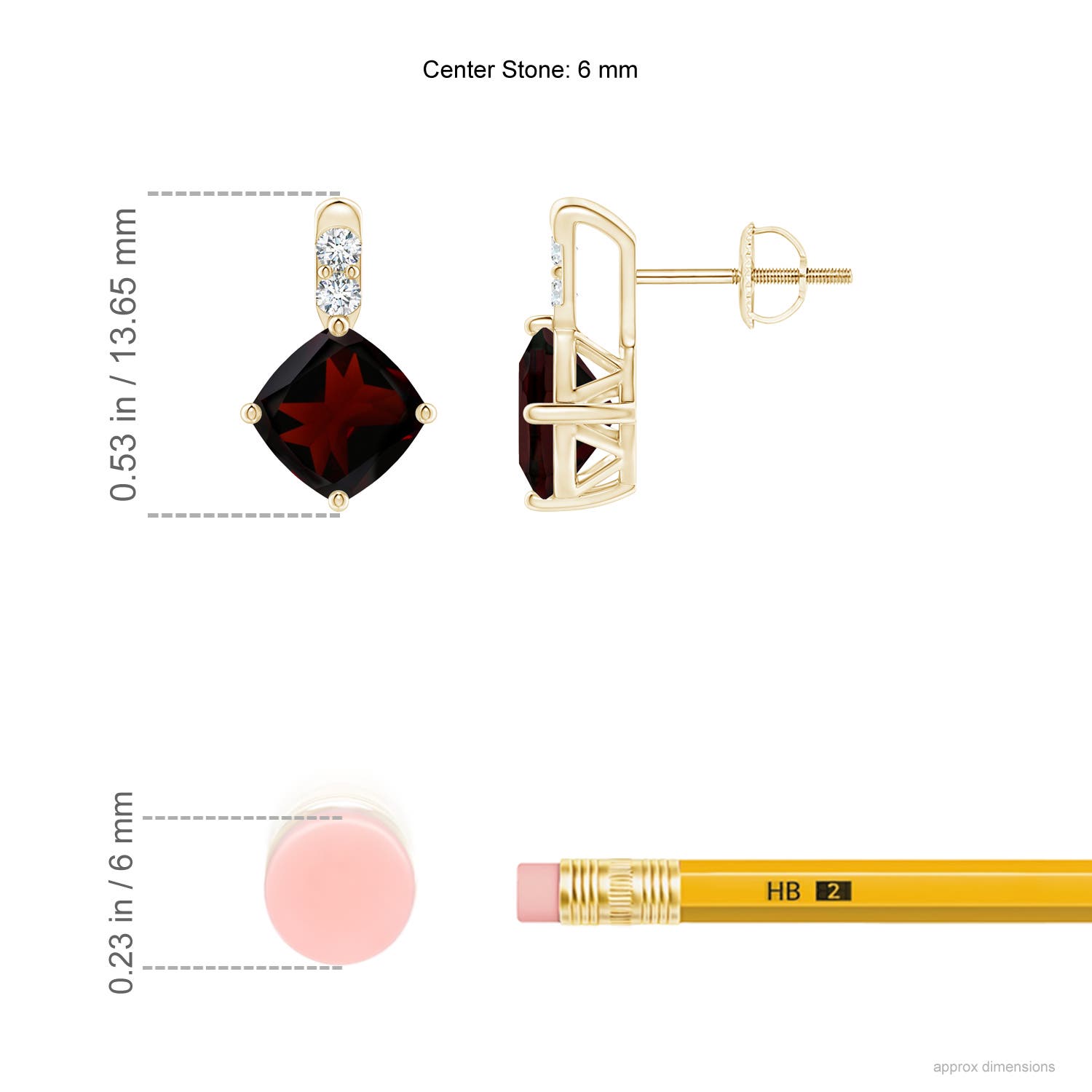 A - Garnet / 2.6 CT / 14 KT Yellow Gold