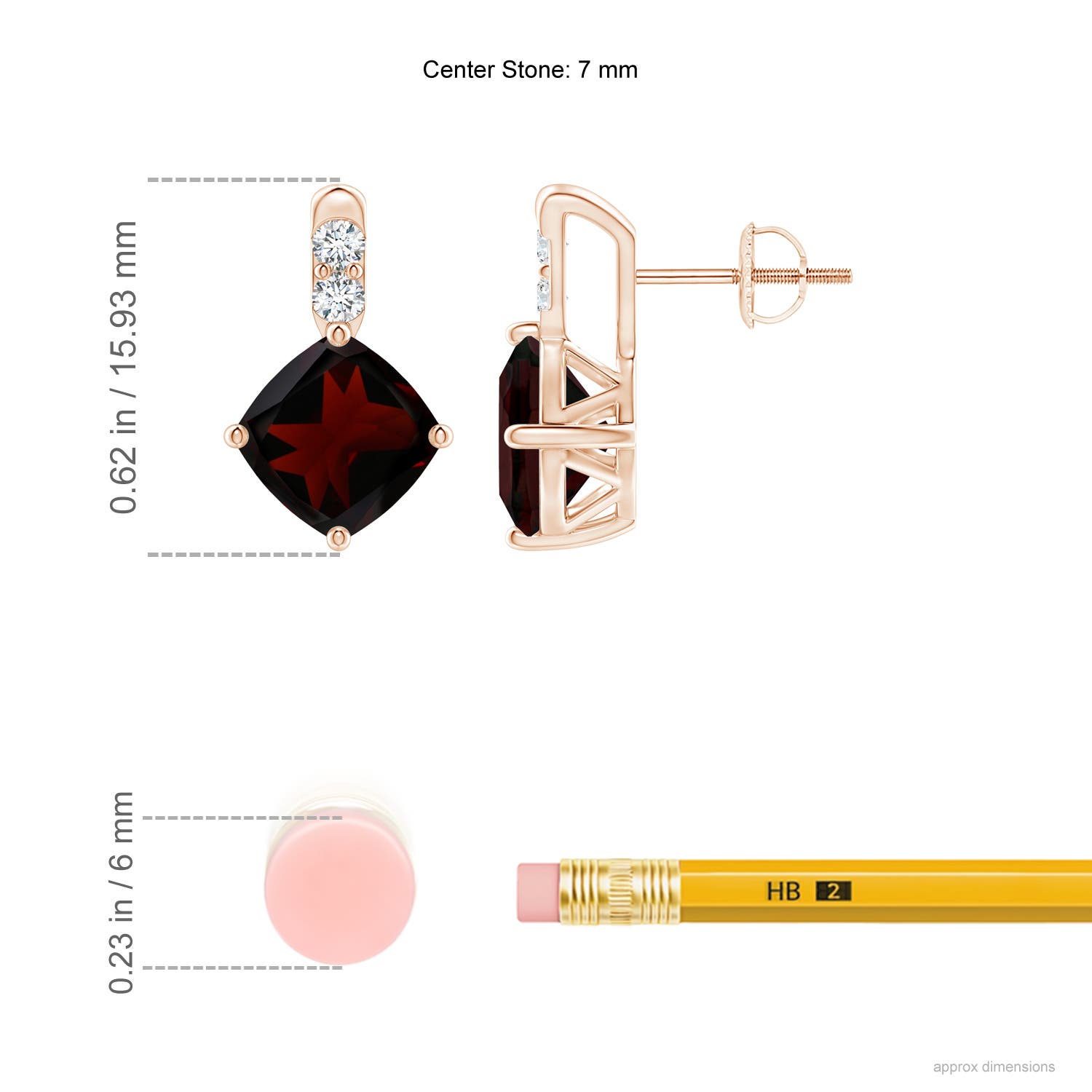 A - Garnet / 2.86 CT / 14 KT Rose Gold