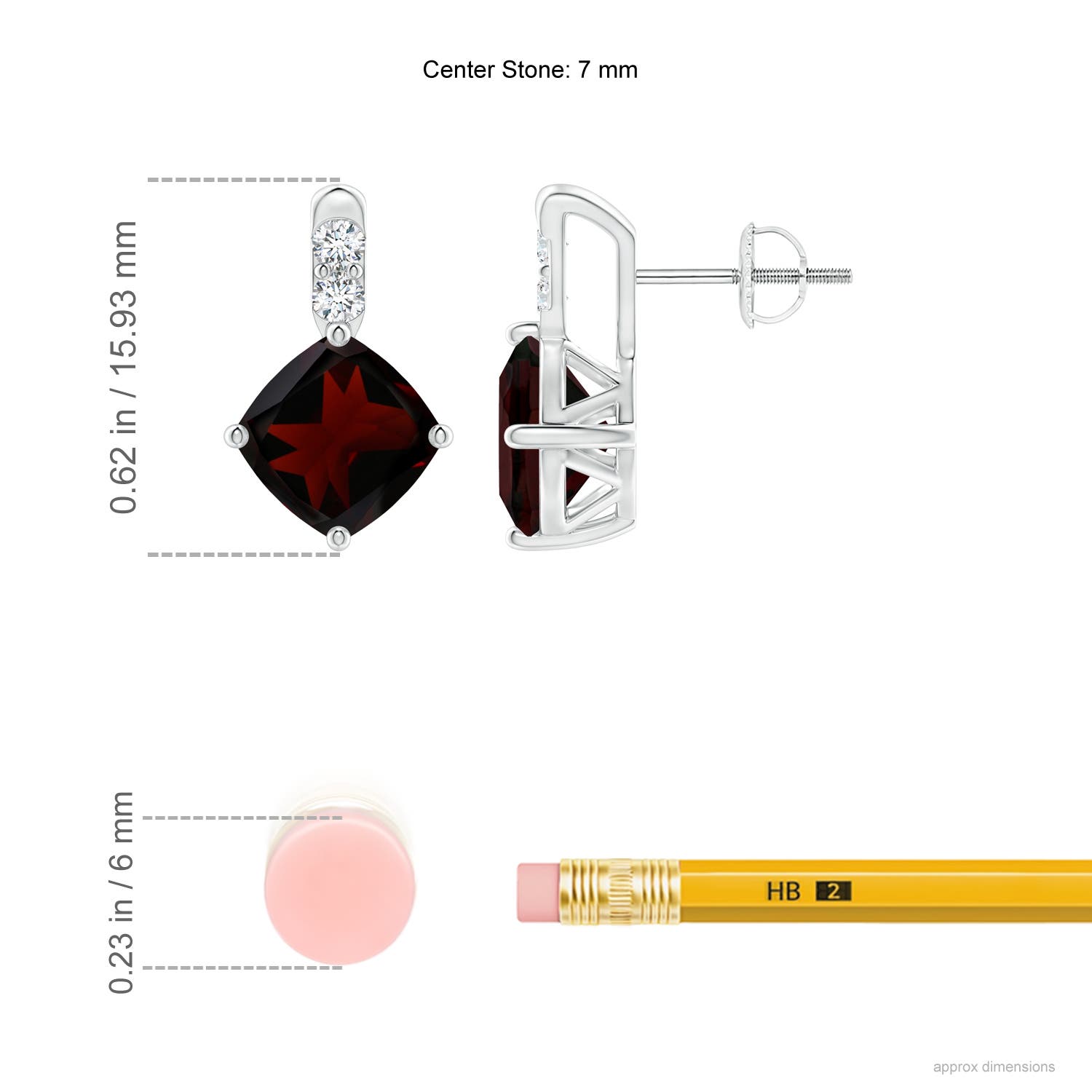 A - Garnet / 2.86 CT / 14 KT White Gold