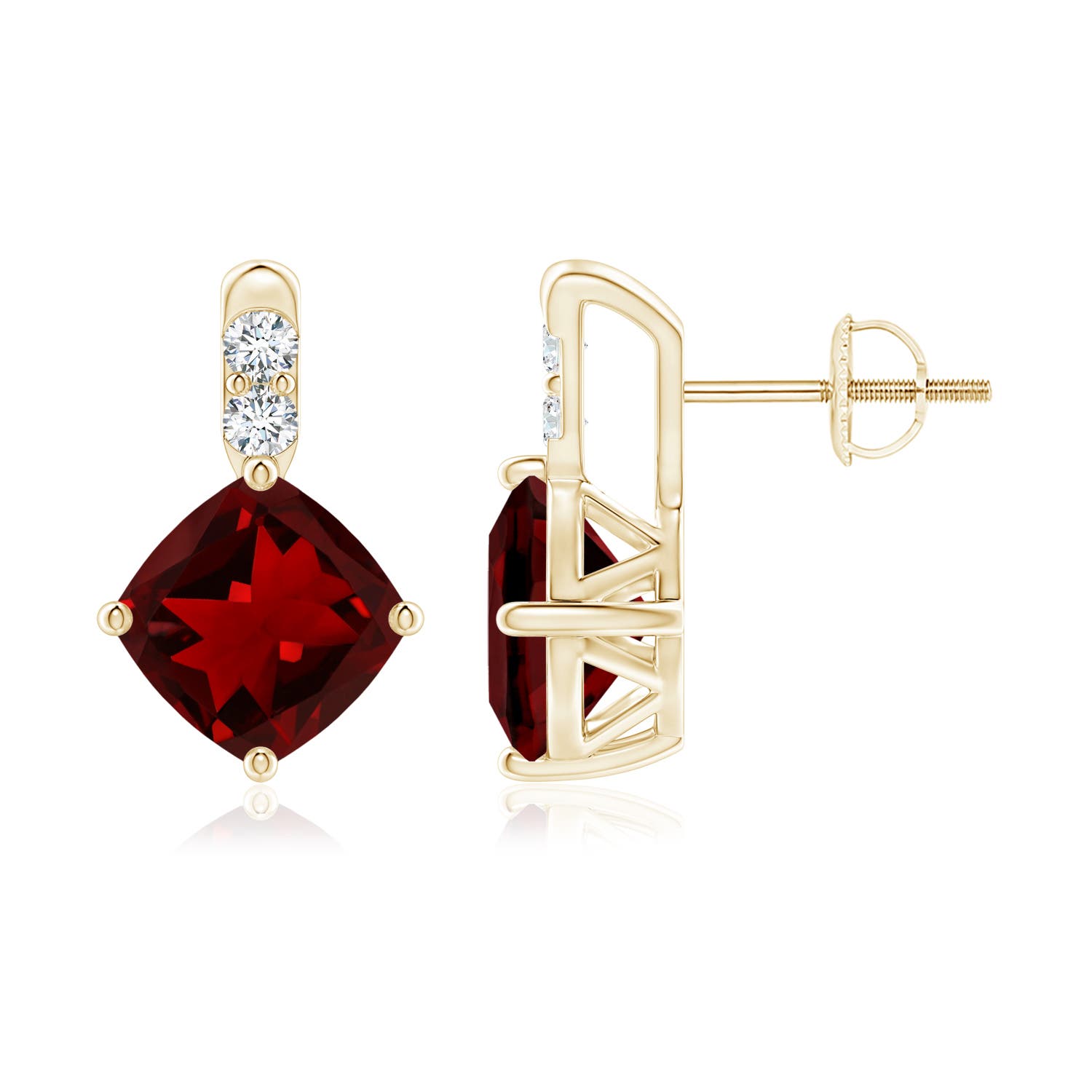 AAAA - Garnet / 2.86 CT / 14 KT Yellow Gold