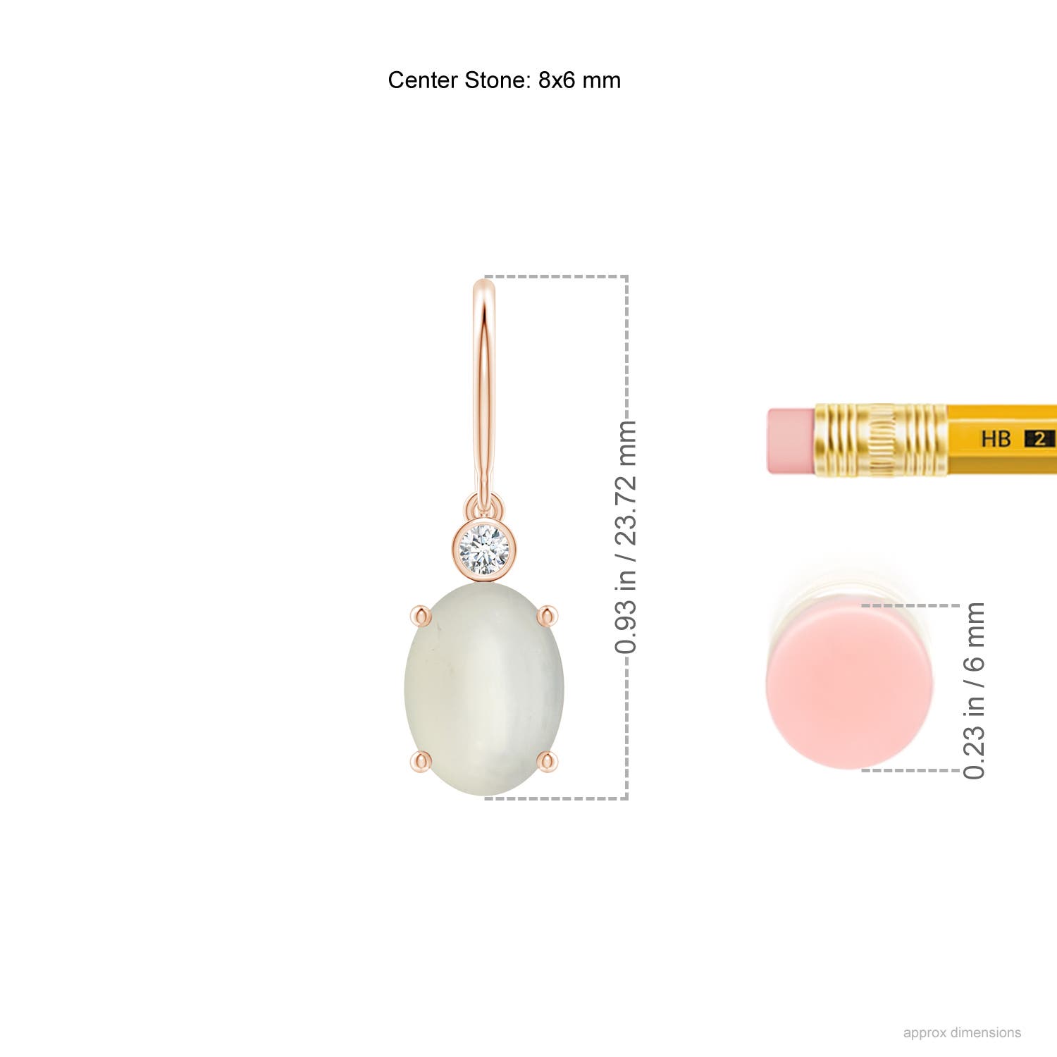 AAA - Moonstone / 2.27 CT / 14 KT Rose Gold