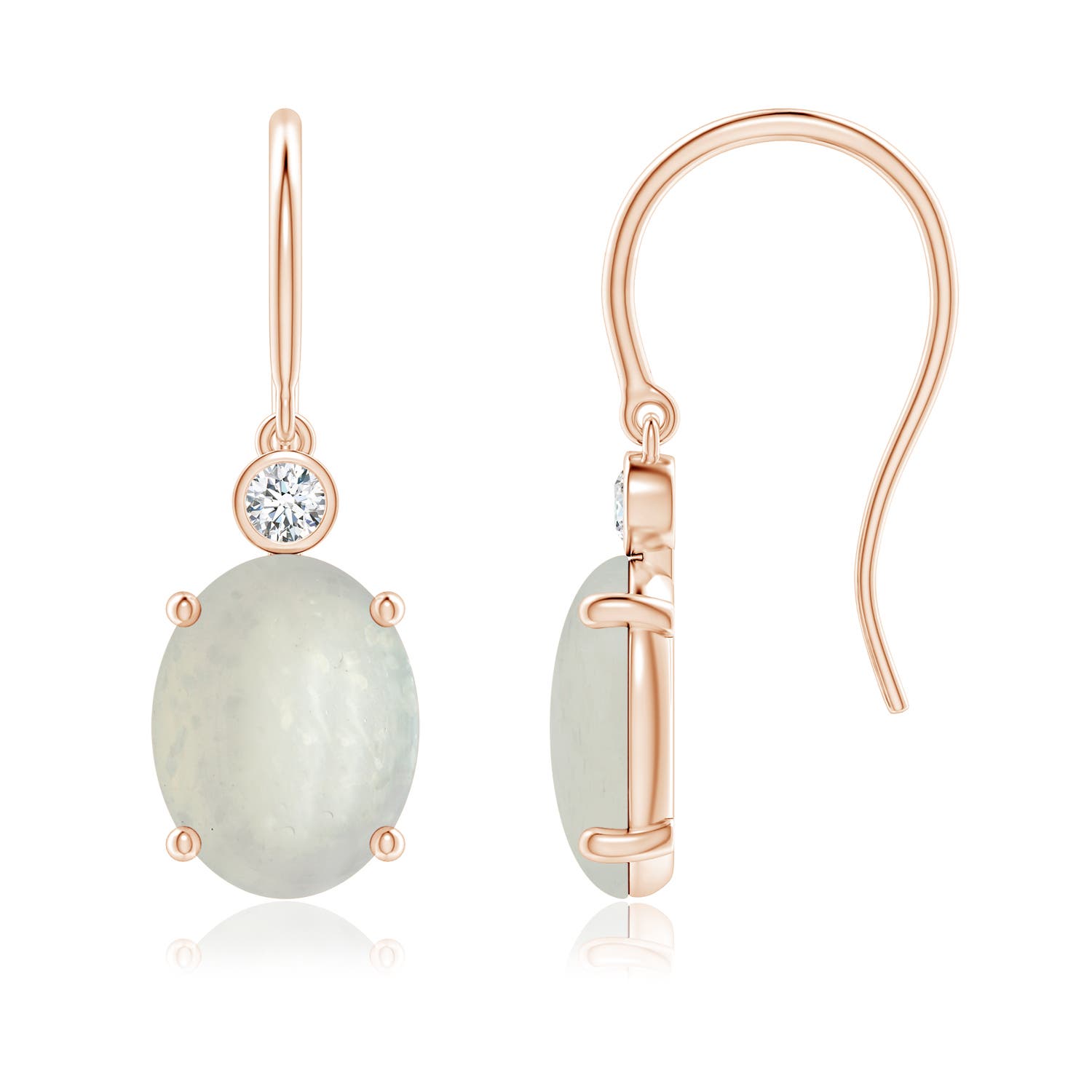 A - Moonstone / 3.49 CT / 14 KT Rose Gold