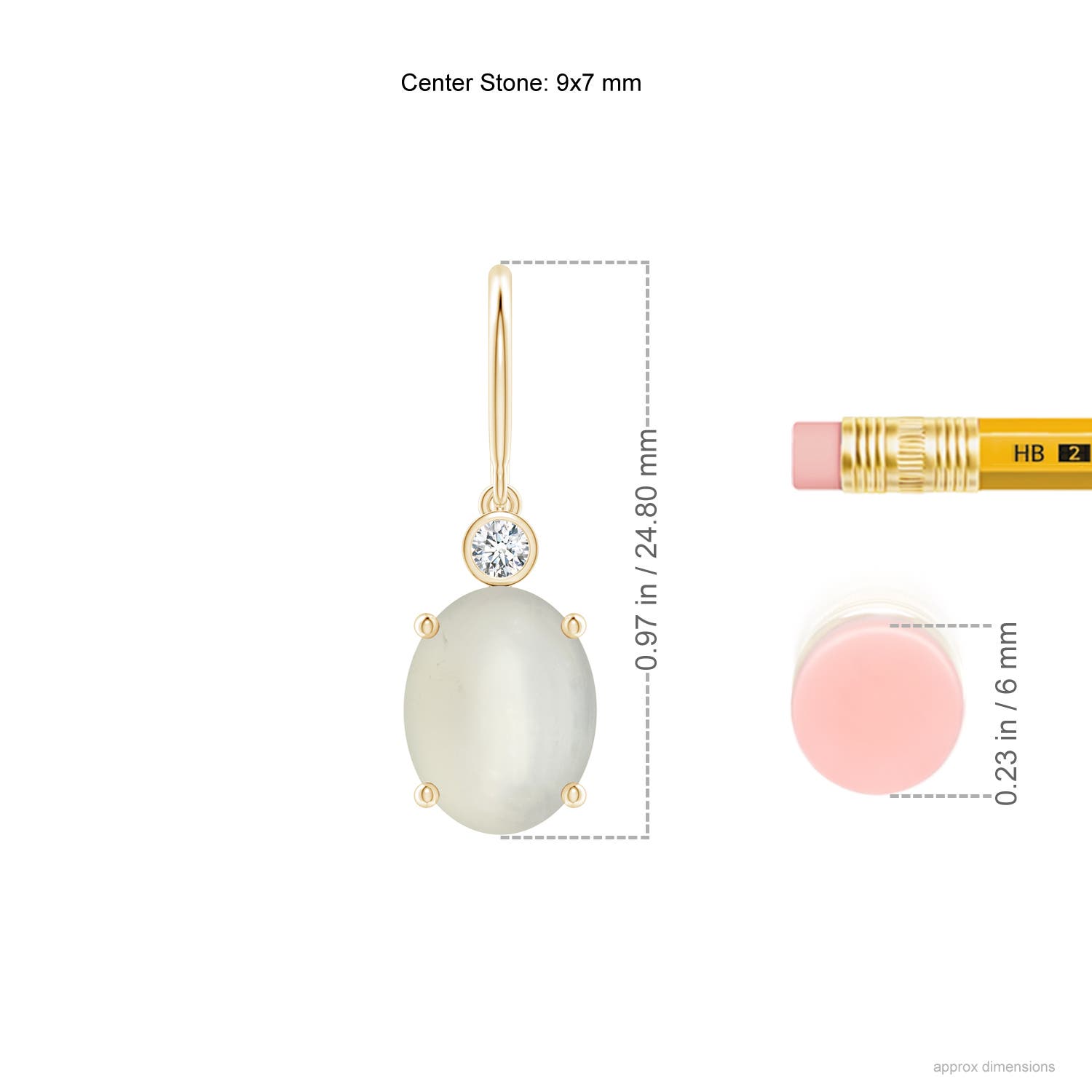 AAA - Moonstone / 3.49 CT / 14 KT Yellow Gold