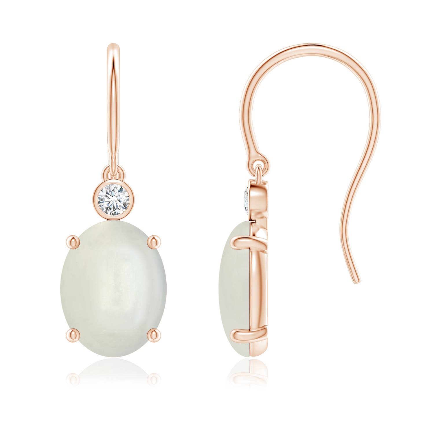 AAAA - Moonstone / 3.49 CT / 14 KT Rose Gold