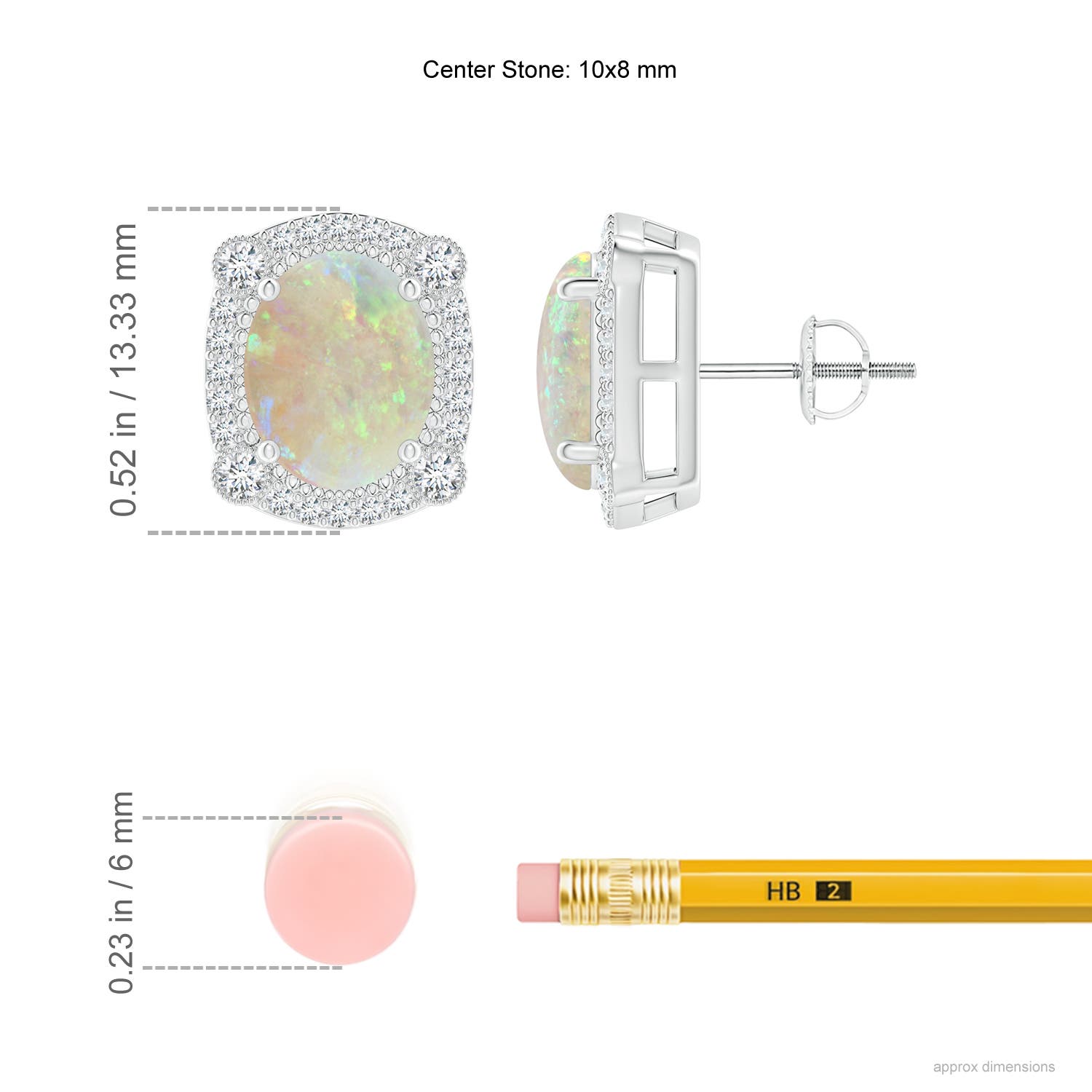 AAA - Opal / 3.33 CT / 14 KT White Gold