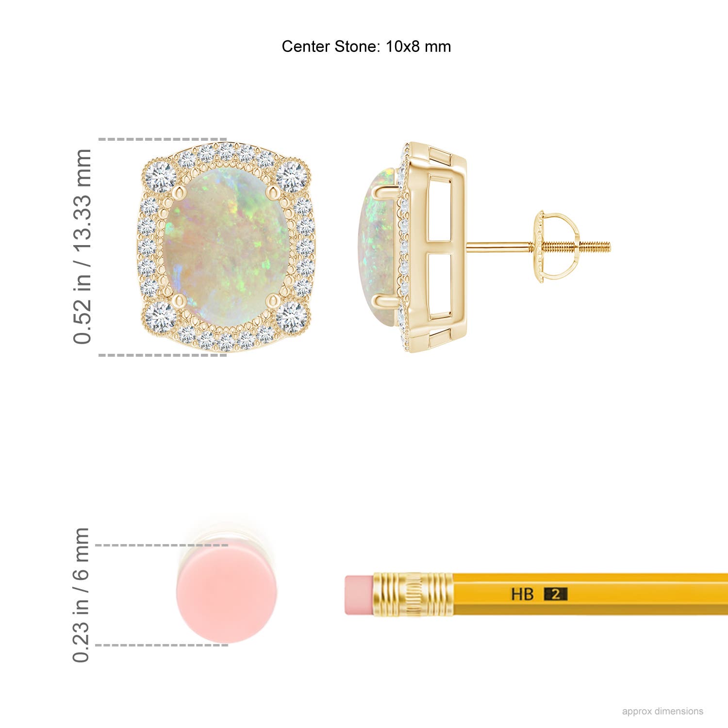 AAA - Opal / 3.33 CT / 14 KT Yellow Gold