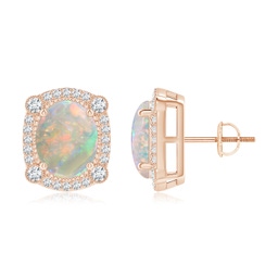 Fashion Studs Rose Gold Opal Earrings