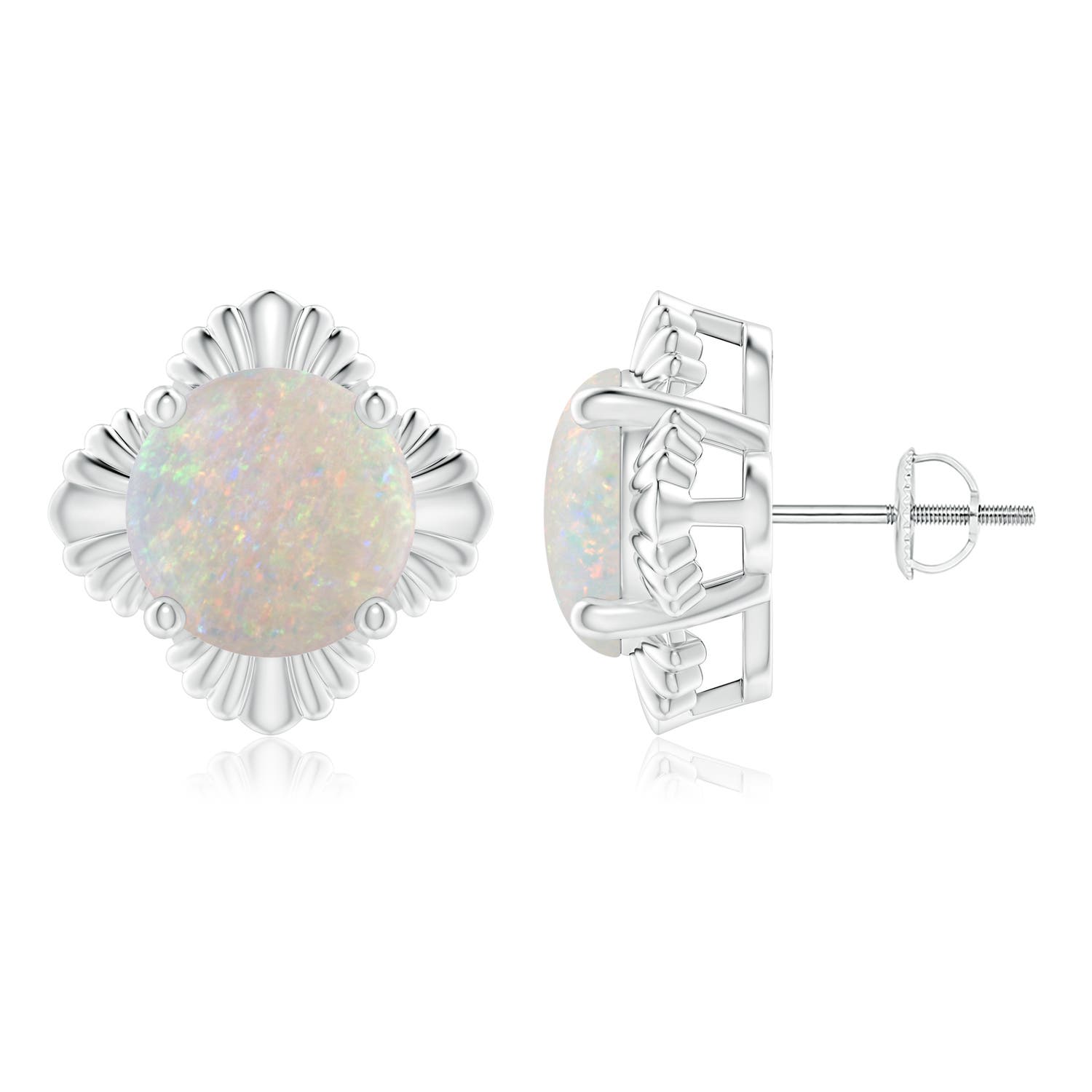 AA - Opal / 3.8 CT / 14 KT White Gold