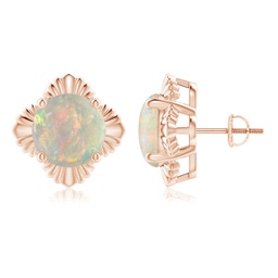 Fashion Studs Rose Gold Opal Earrings