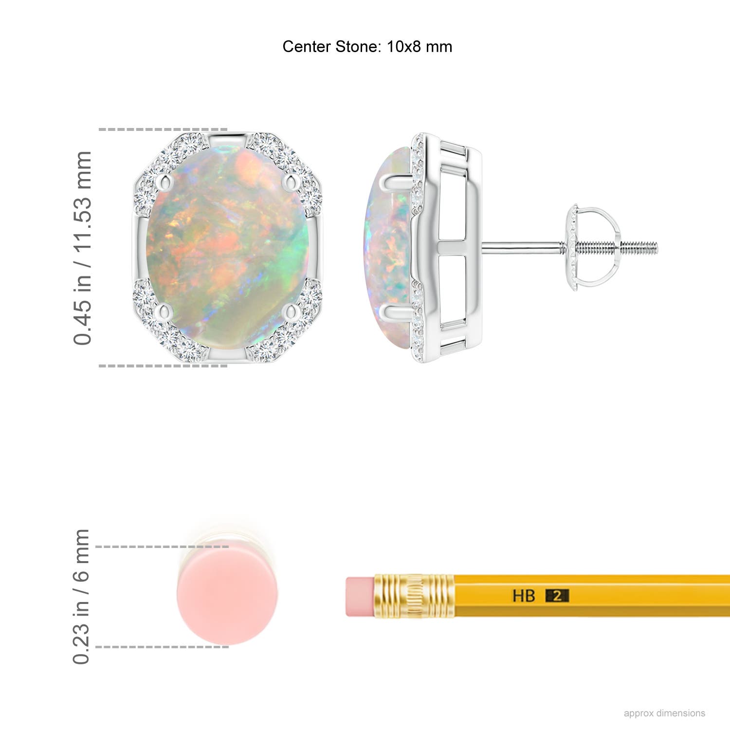 AAAA - Opal / 3.06 CT / 14 KT White Gold